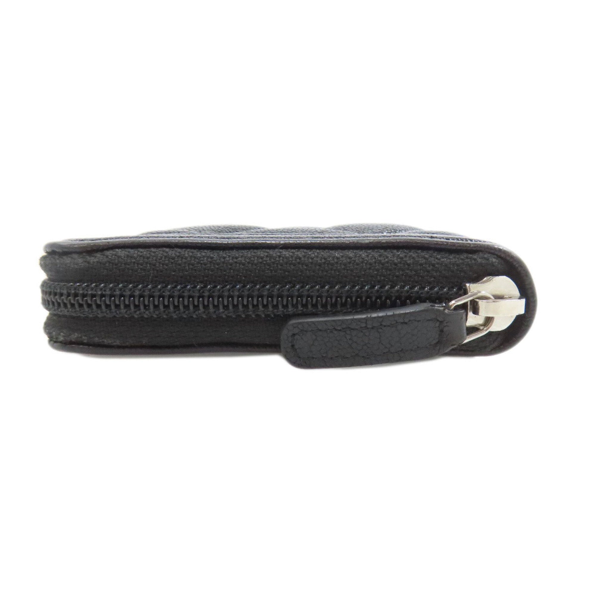 Chanel Boy Chanel Black Leather Long Wallet (Bi-Fold) (Pre-Owned)