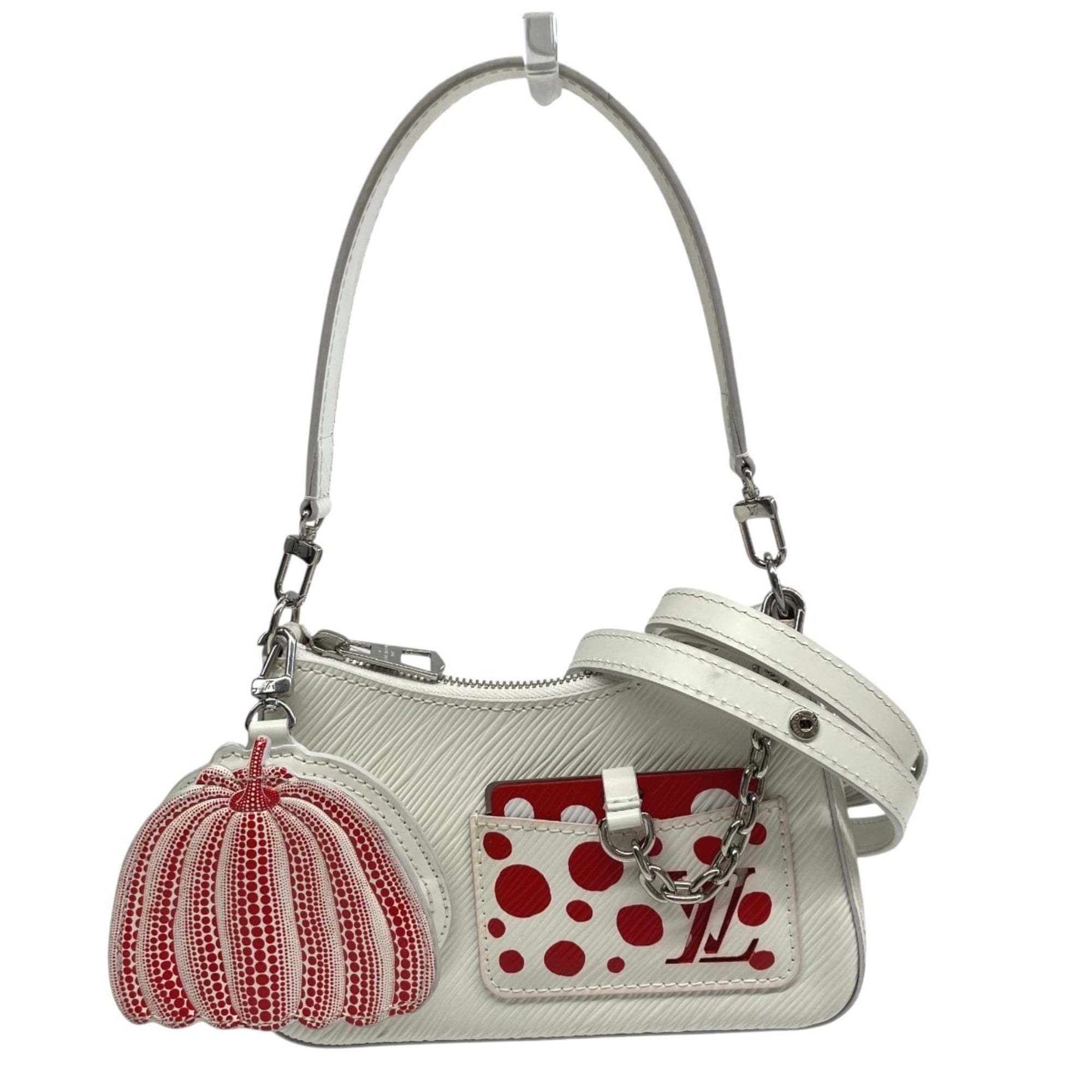 Louis Vuitton Yayoi Kusama Blanc Rouge Leather Shoulder Bag (Pre-Owned)