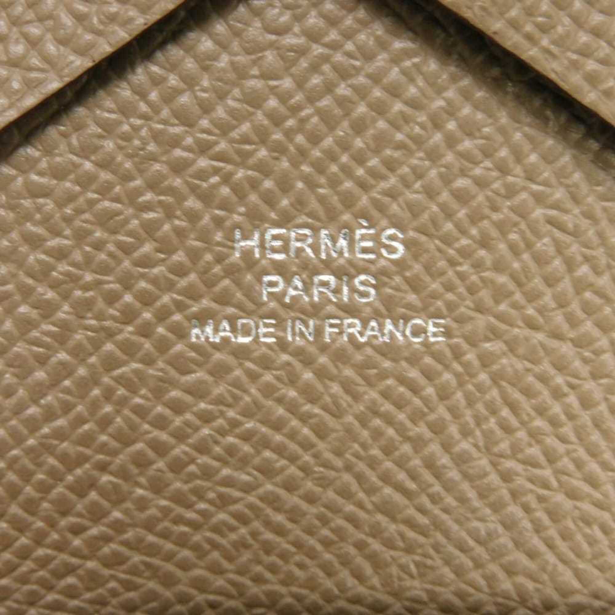 Hermes Etoupe Gray Grayish Epsom Leather Coin Purse/Coin Case (Pre-Owned)