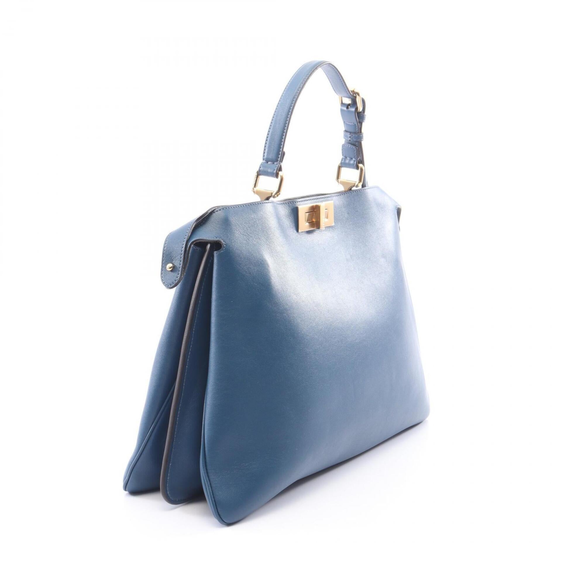 Fendi Blue Leather Handbag (Pre-Owned)