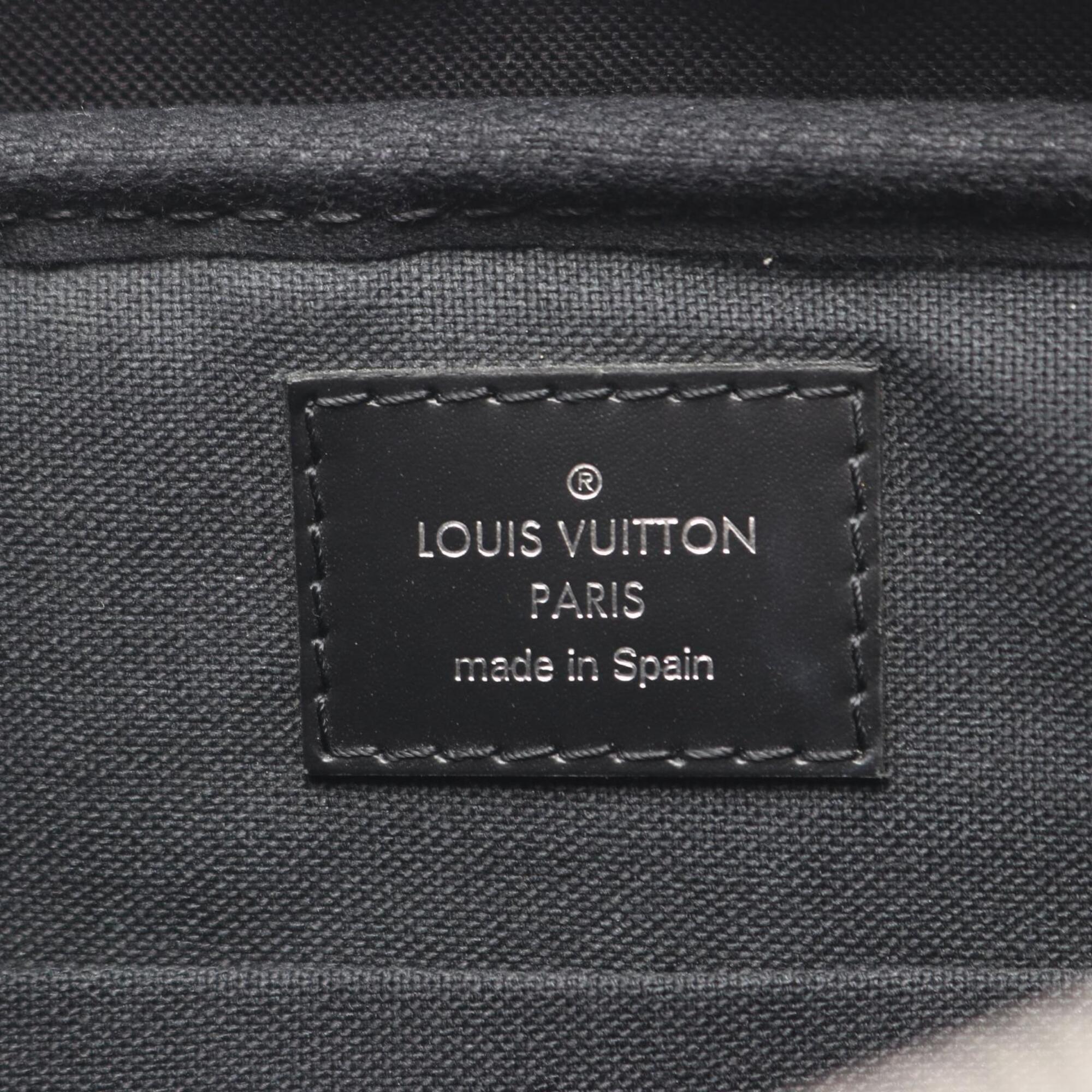 Louis Vuitton Black Coated Canvas Leather Fanny Pack Handbag (Pre-Owned)