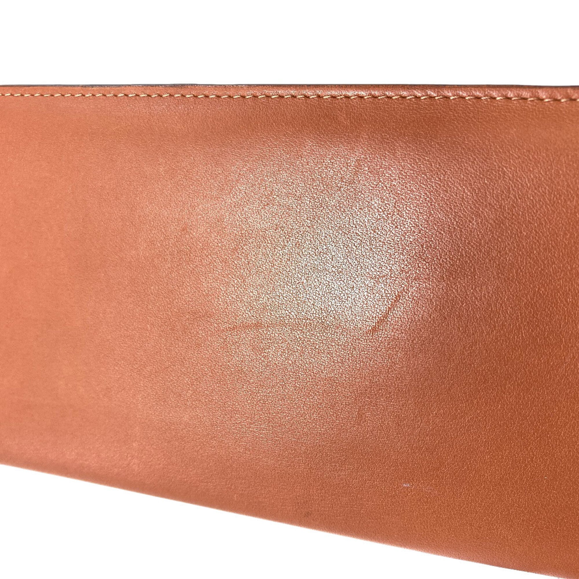 Loewe Brown Leather Long Wallet (Bi-Fold) (Pre-Owned)
