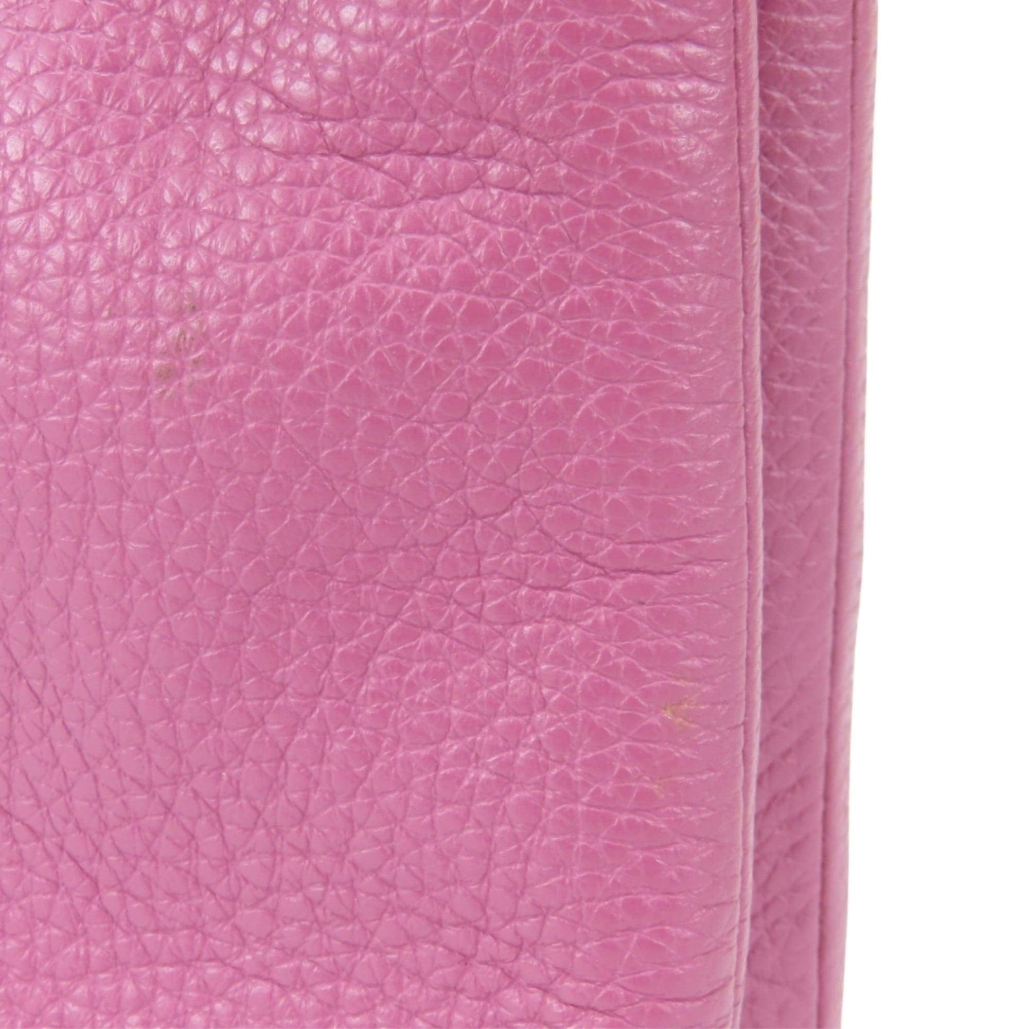 Coach Pink Purple Leather Shoulder Bag (Pre-Owned)