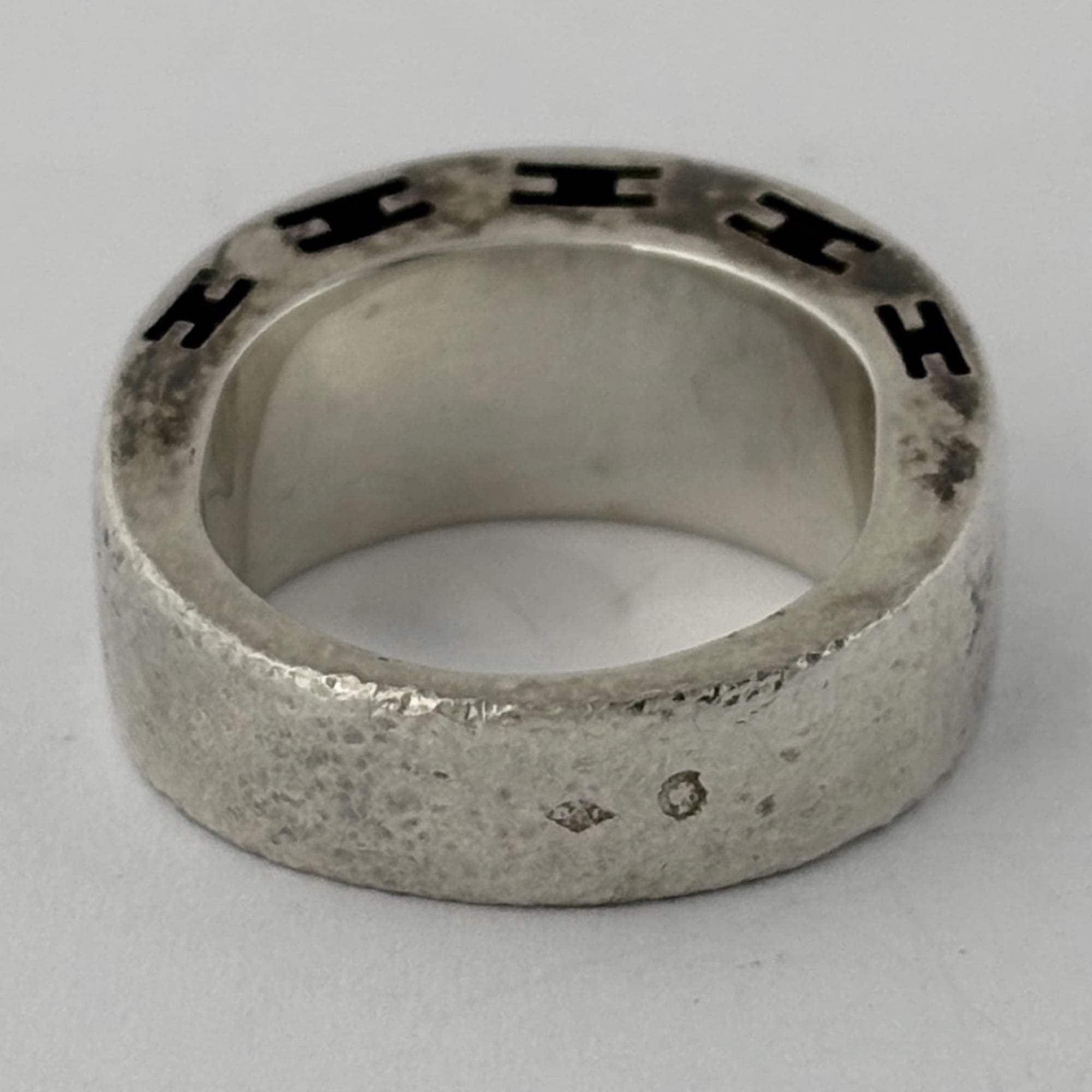 Hermes Silver 925 Band Ring (Pre-Owned)