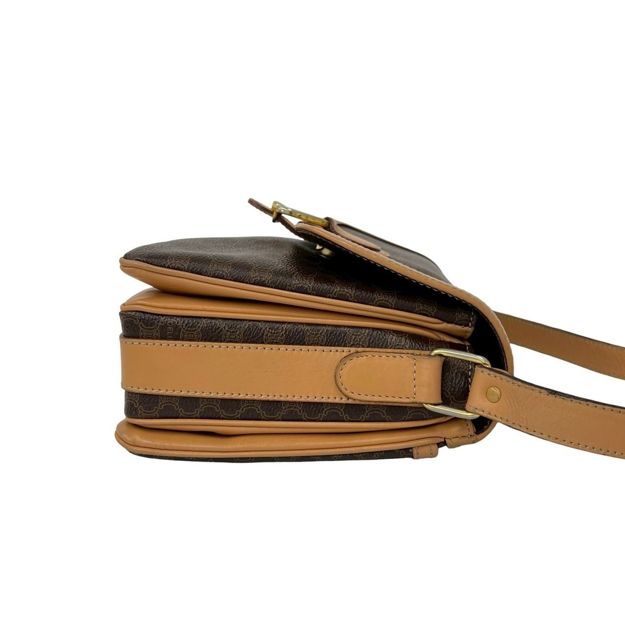 Celine Brown Leather Pvc Shoulder Bag (Pre-Owned)