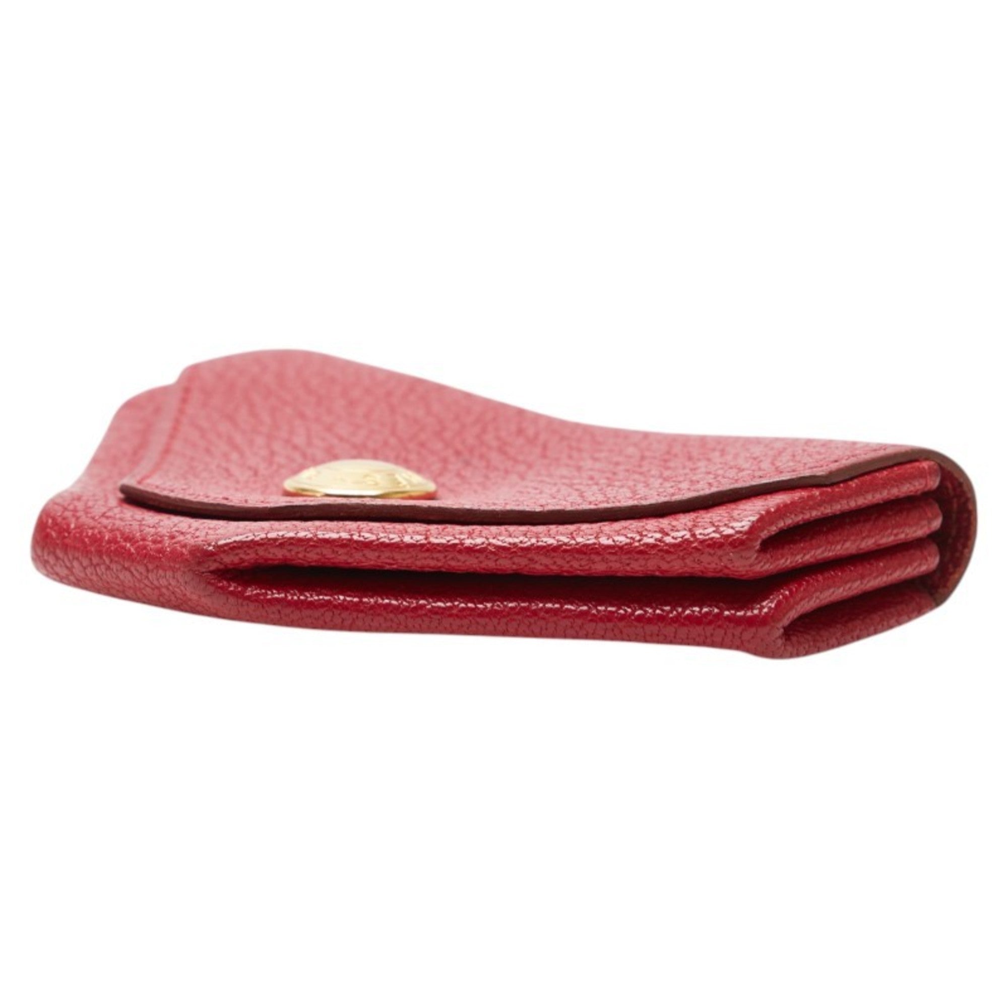 Hermes Red Color Chevre Leather Coin Purse/Coin Case (Pre-Owned)