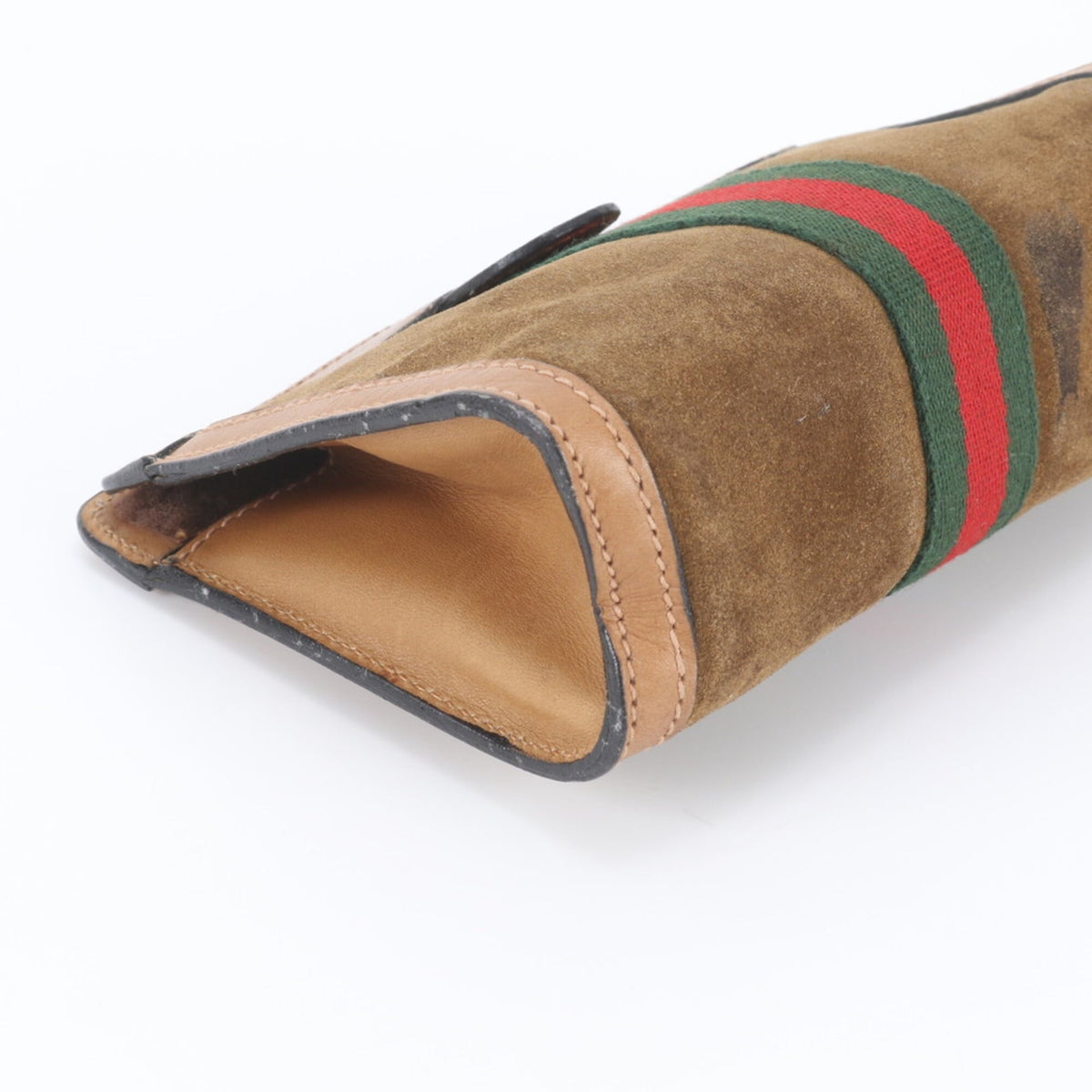 Gucci Brown Leather Clutch Bag Pouch (Pre-Owned)