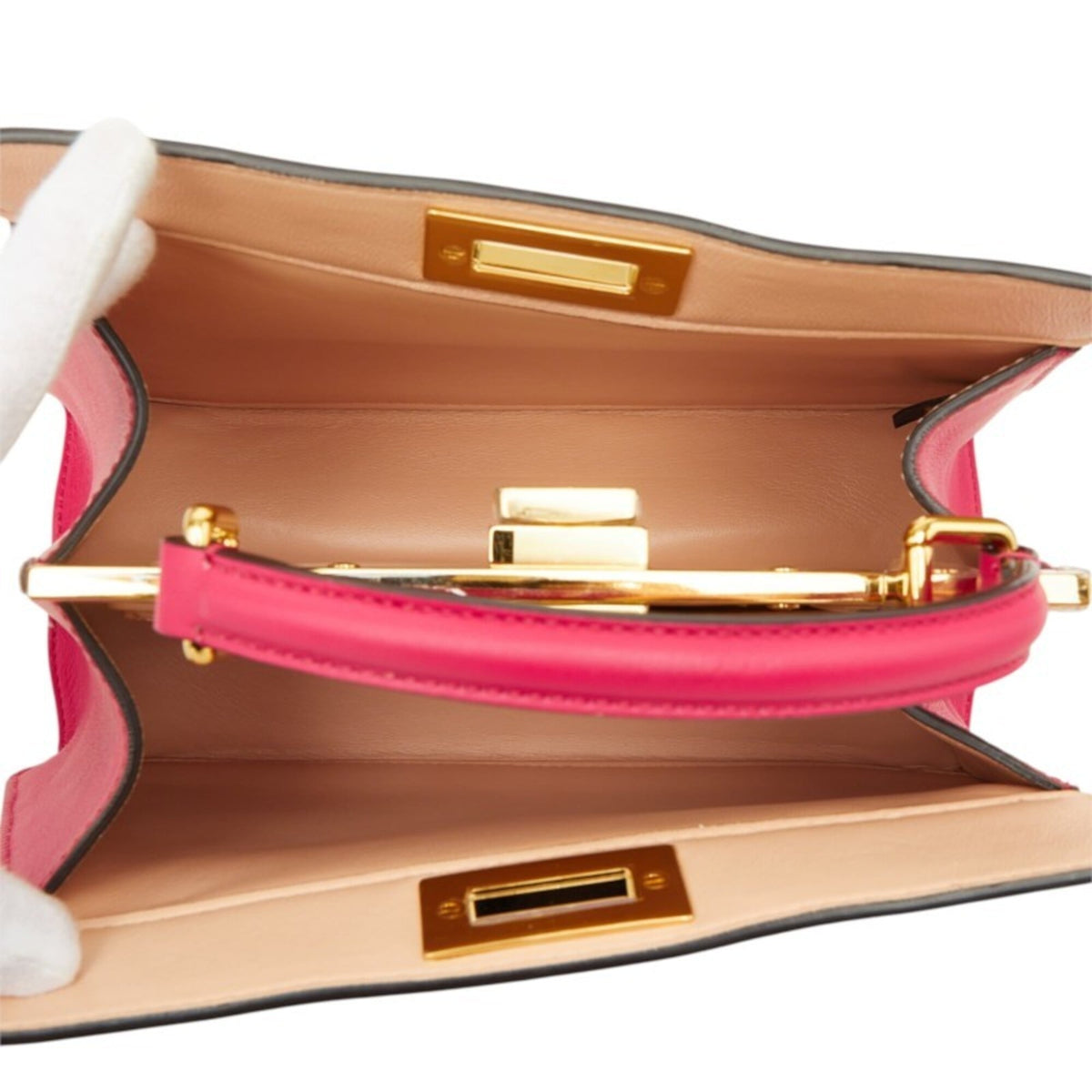 Fendi Selleria Pink Leather Handbag Shoulder Bag (Pre-Owned)