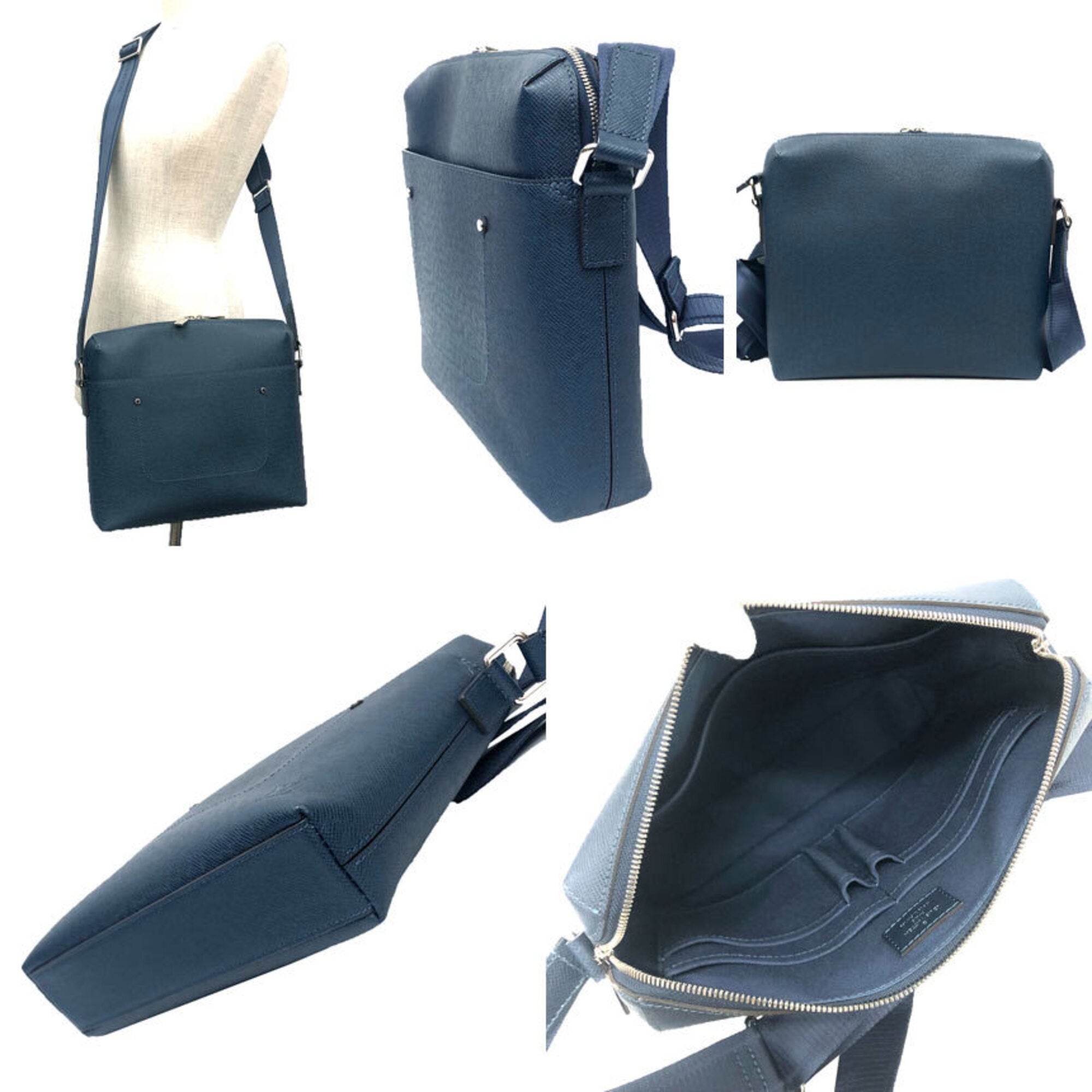 Louis Vuitton Navy Ocean Taiga Leather Shoulder Bag (Pre-Owned)