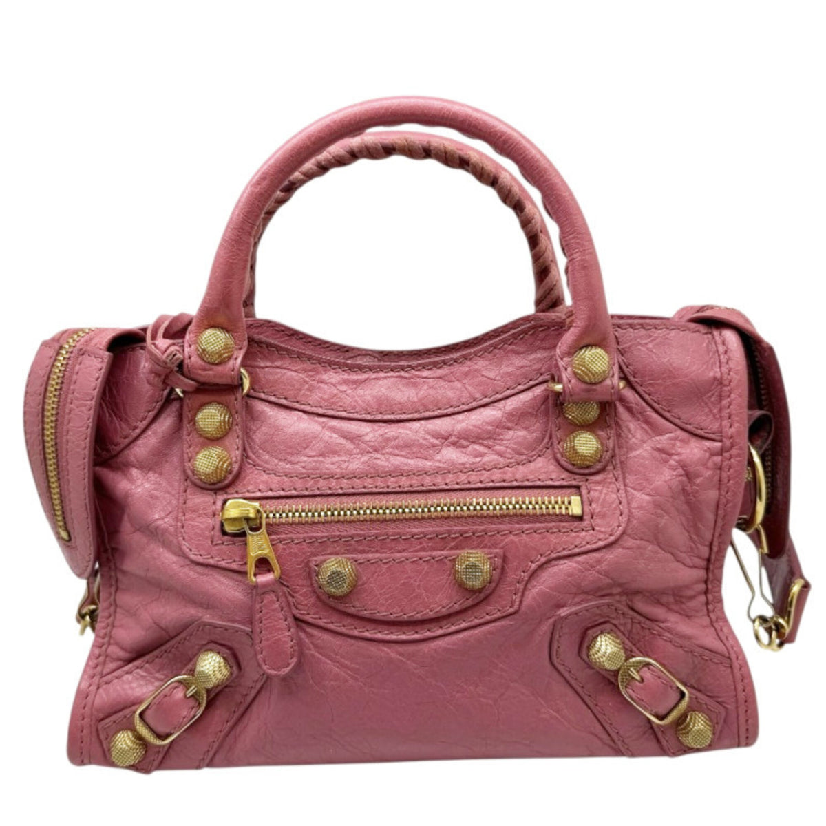 Balenciaga Pink Leather Handbag Shoulder Bag (Pre-Owned)