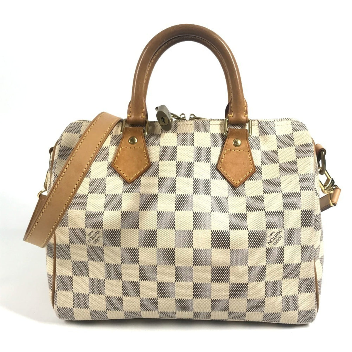 Louis Vuitton Damier Azur White Damier Azur Boston Bag Handbag Shoulder Bag (Pre-Owned)