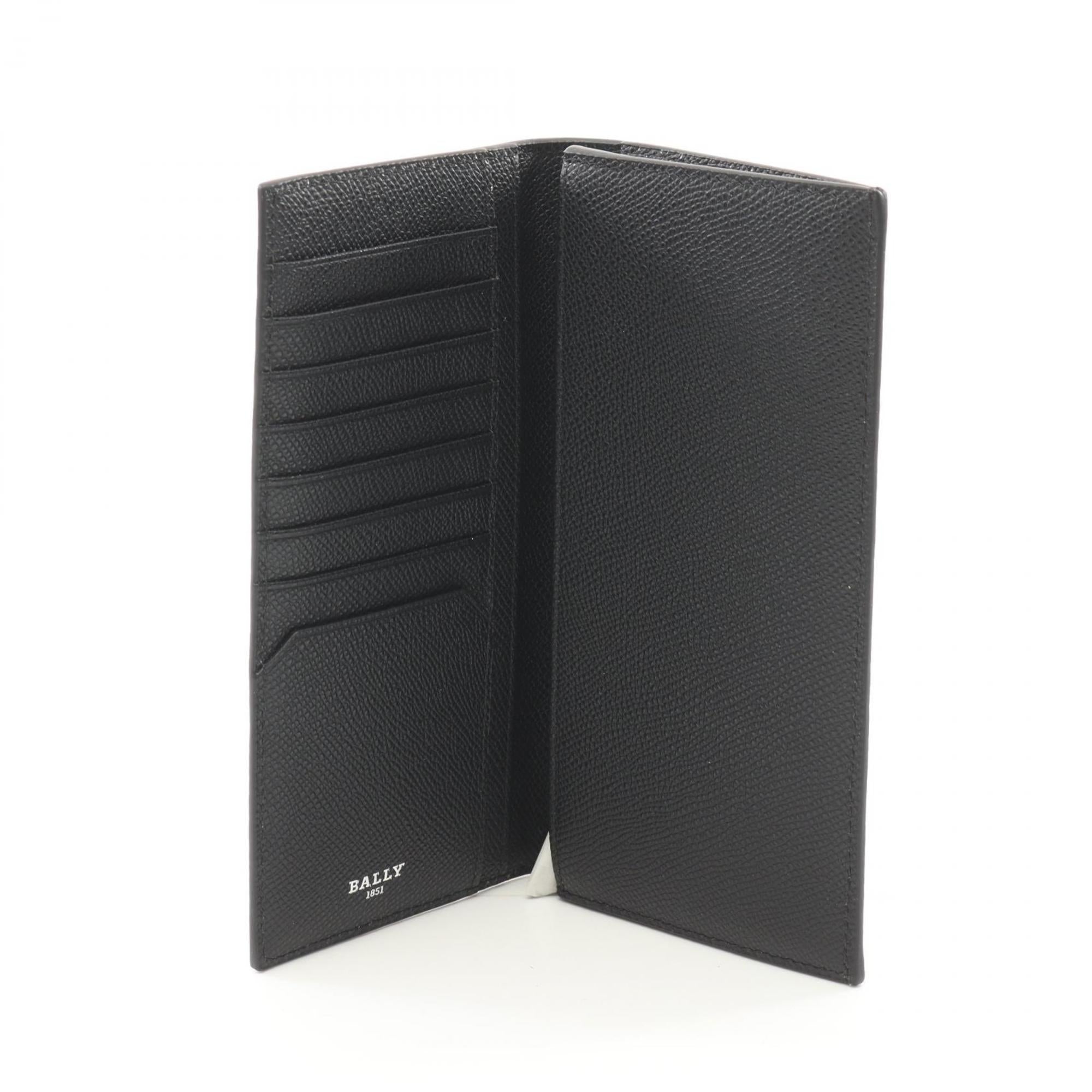 Bally Black Leather Long Wallet (Bi-Fold) (Pre-Owned)