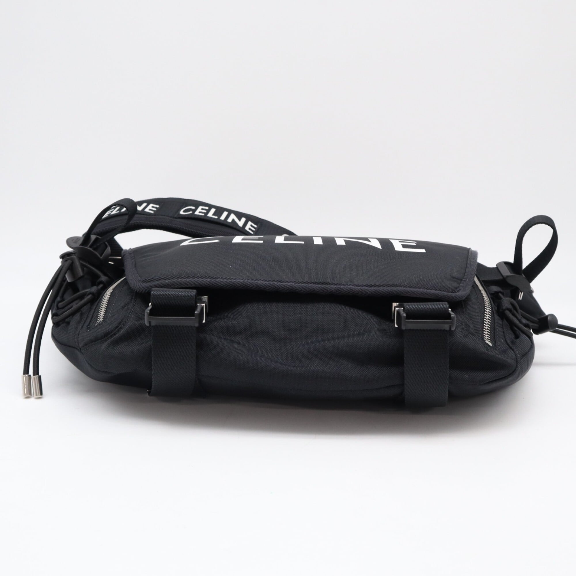 Celine Black Nylon Messenger Bag Shoulder Bag (Pre-Owned)