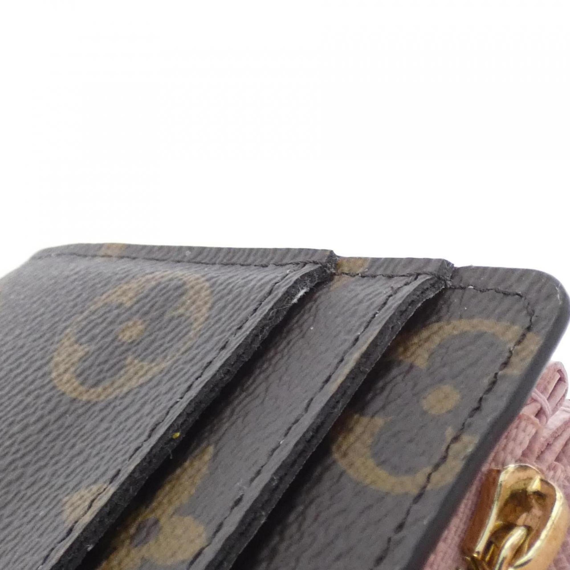 Louis Vuitton Brown Rose Ballerine Coated Canvas Long Wallet (Tri-Fold) (Pre-Owned)