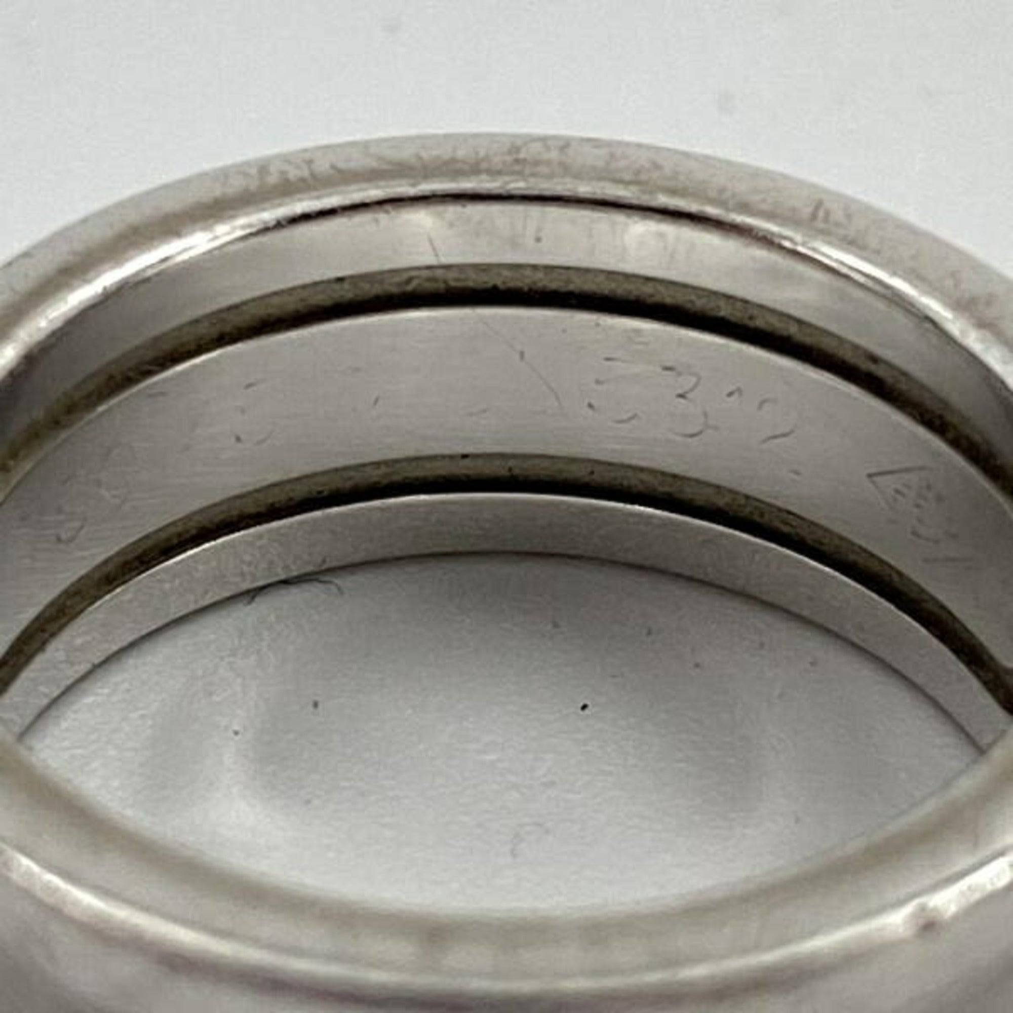 Cartier C2 Silver White Gold (18K) Band Ring (Pre-Owned)
