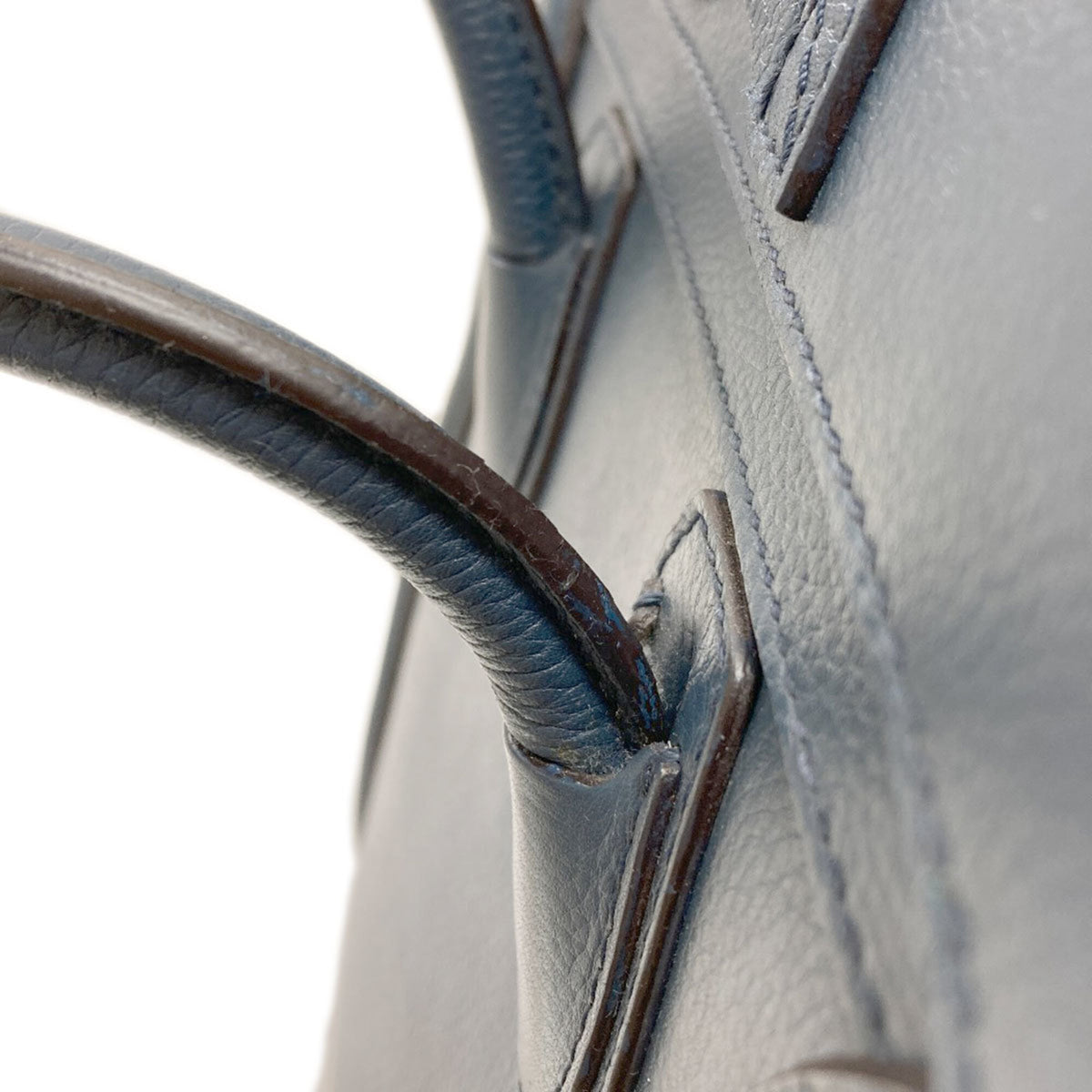 Celine Luggage Blue Leather Tote Bag (Pre-Owned)