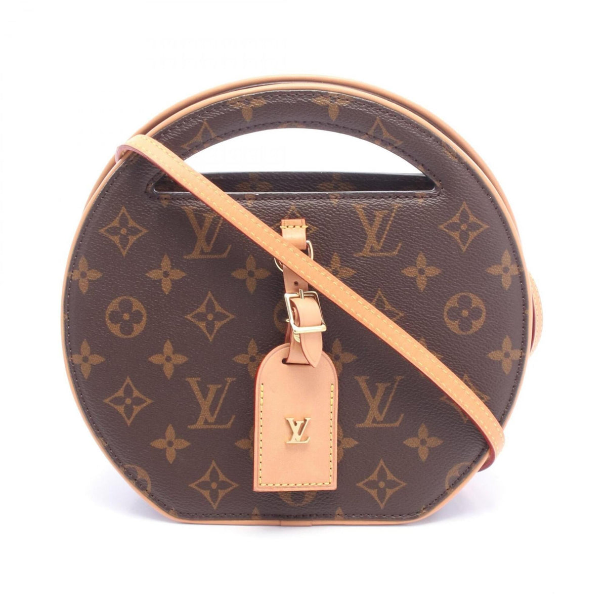 Louis Vuitton Brown Pvc Coated Canvas Leather Handbag (Pre-Owned)