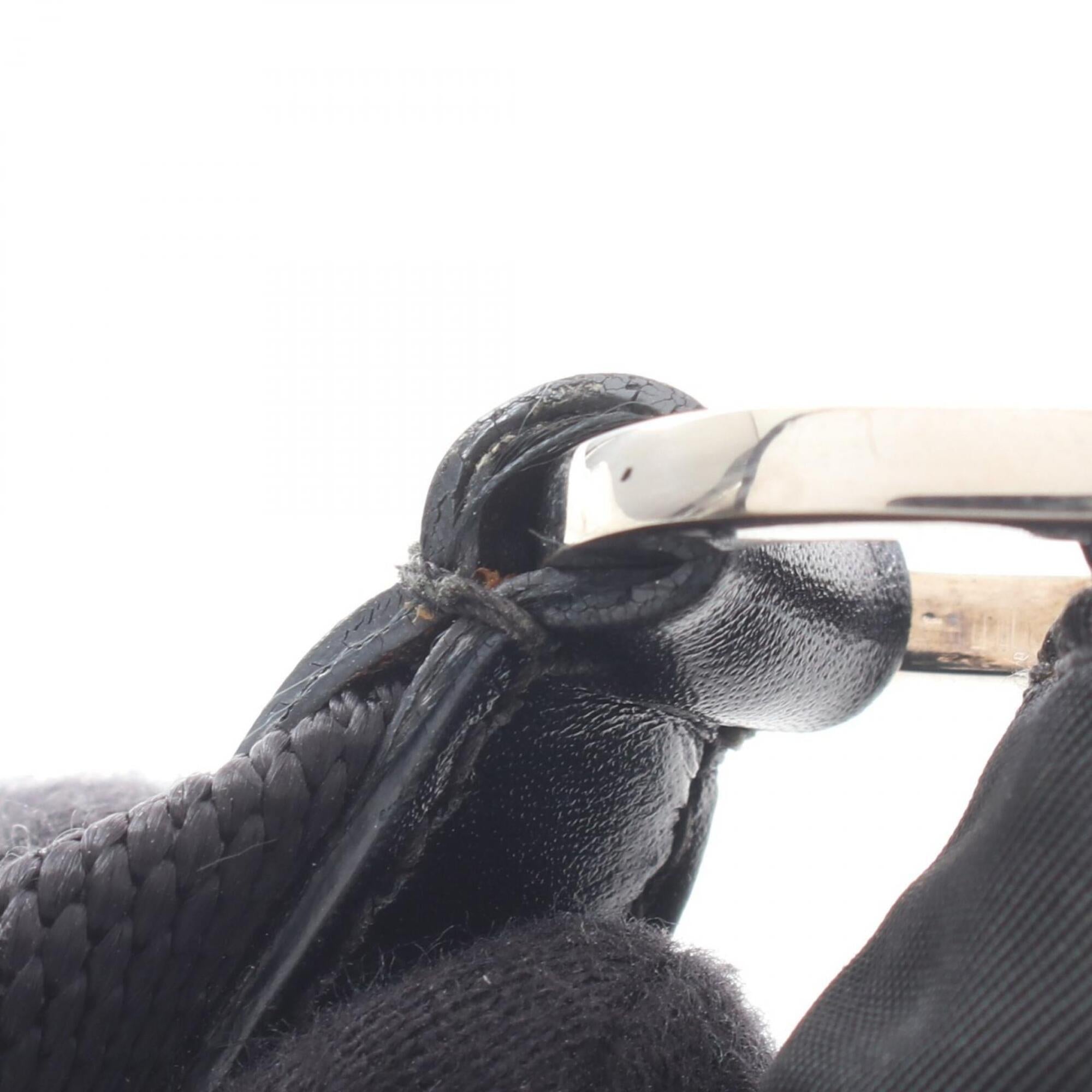 Prada Black Nylon Leather Shoulder Bag (Pre-Owned)