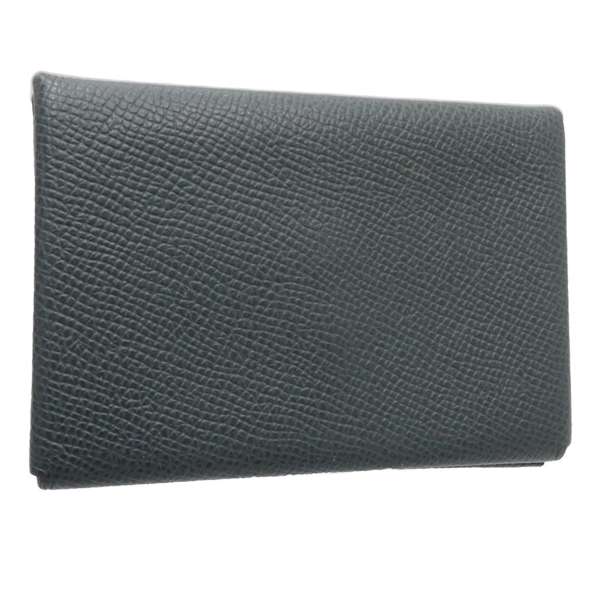 Hermes Vert Taurillon Clemence Leather Coin Purse/Coin Case (Pre-Owned)