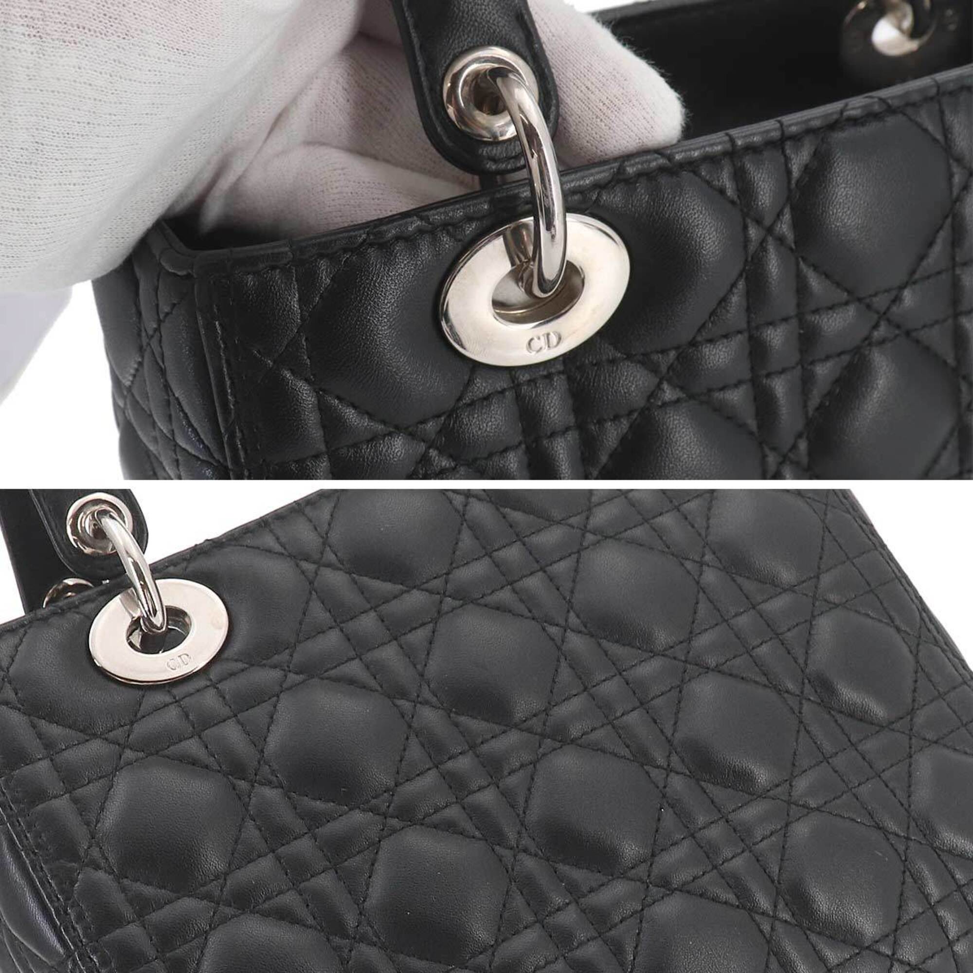 Christian Dior Black Leather Handbag (Pre-Owned)