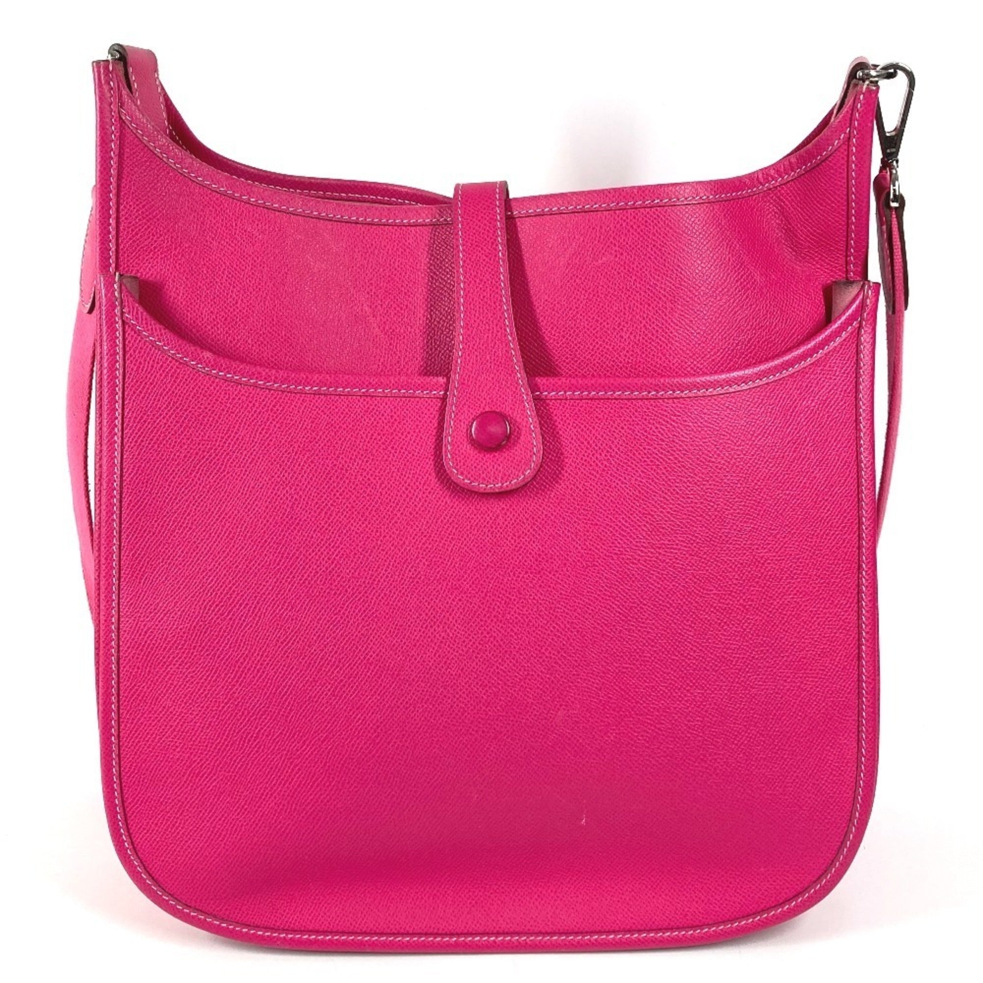 Hermes Pink Rose Tyrien Epsom Leather Pochette Shoulder Bag (Pre-Owned)