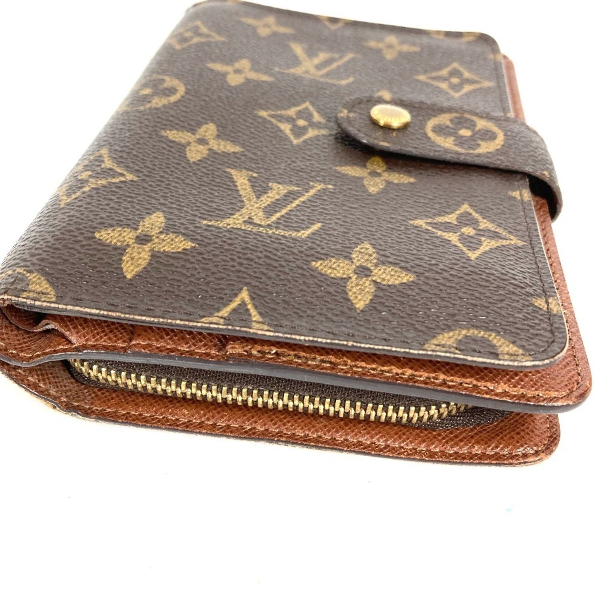 Louis Vuitton Brown Monogram Canvas Wallet (Bi-Fold) (Pre-Owned)