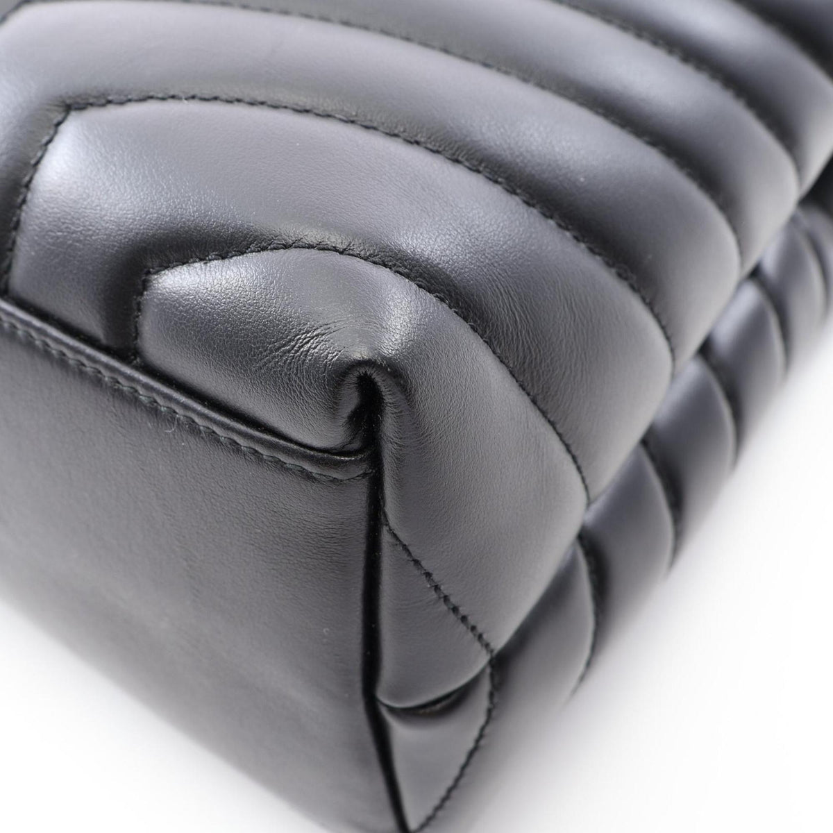 Saint Laurent Black Leather Handbag Tote Bag (Pre-Owned)