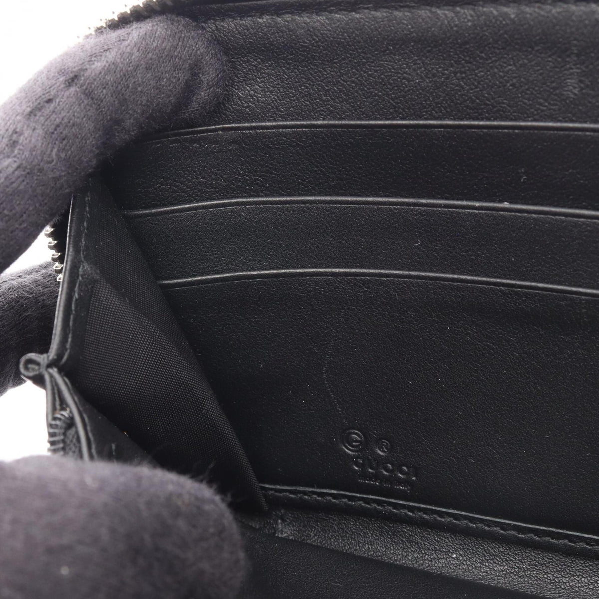 Gucci Black Leather Long Wallet (Bi-Fold) (Pre-Owned)