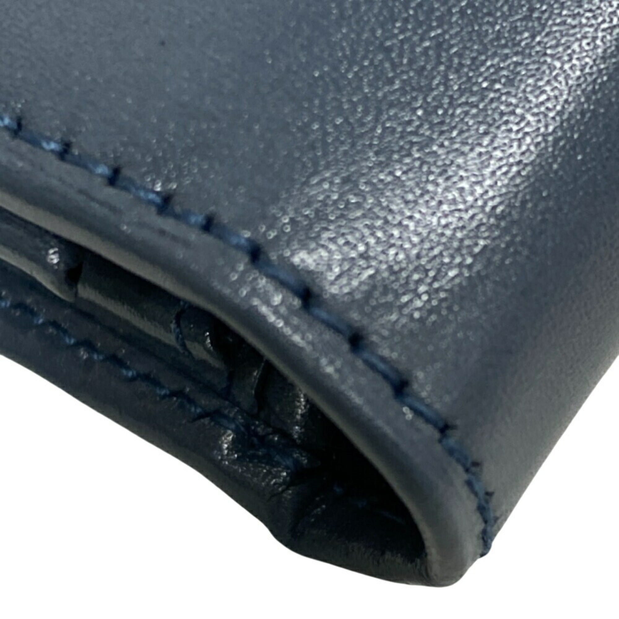 Prada Blue Leather Wallet (Bi-Fold) (Pre-Owned)