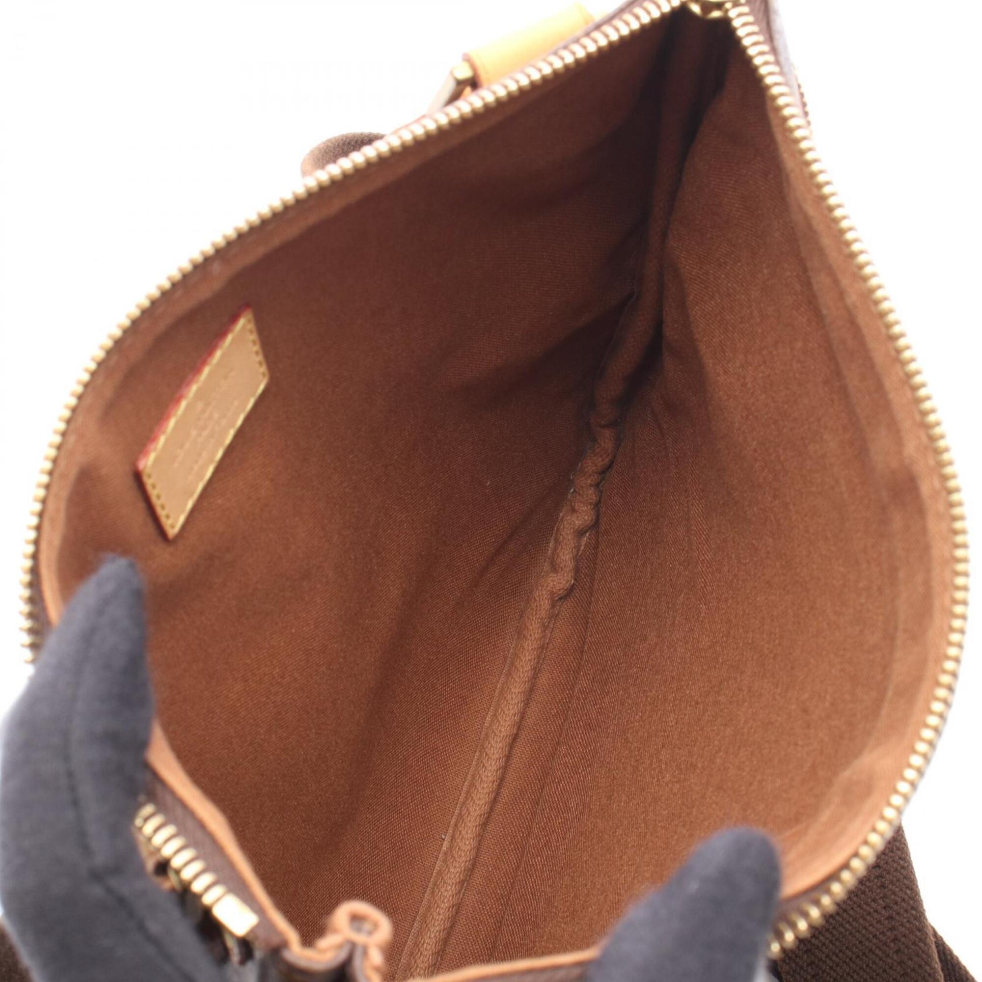 Louis Vuitton Brown Monogram Coated Canvas Leather Handbag Shoulder Bag (Pre-Owned)