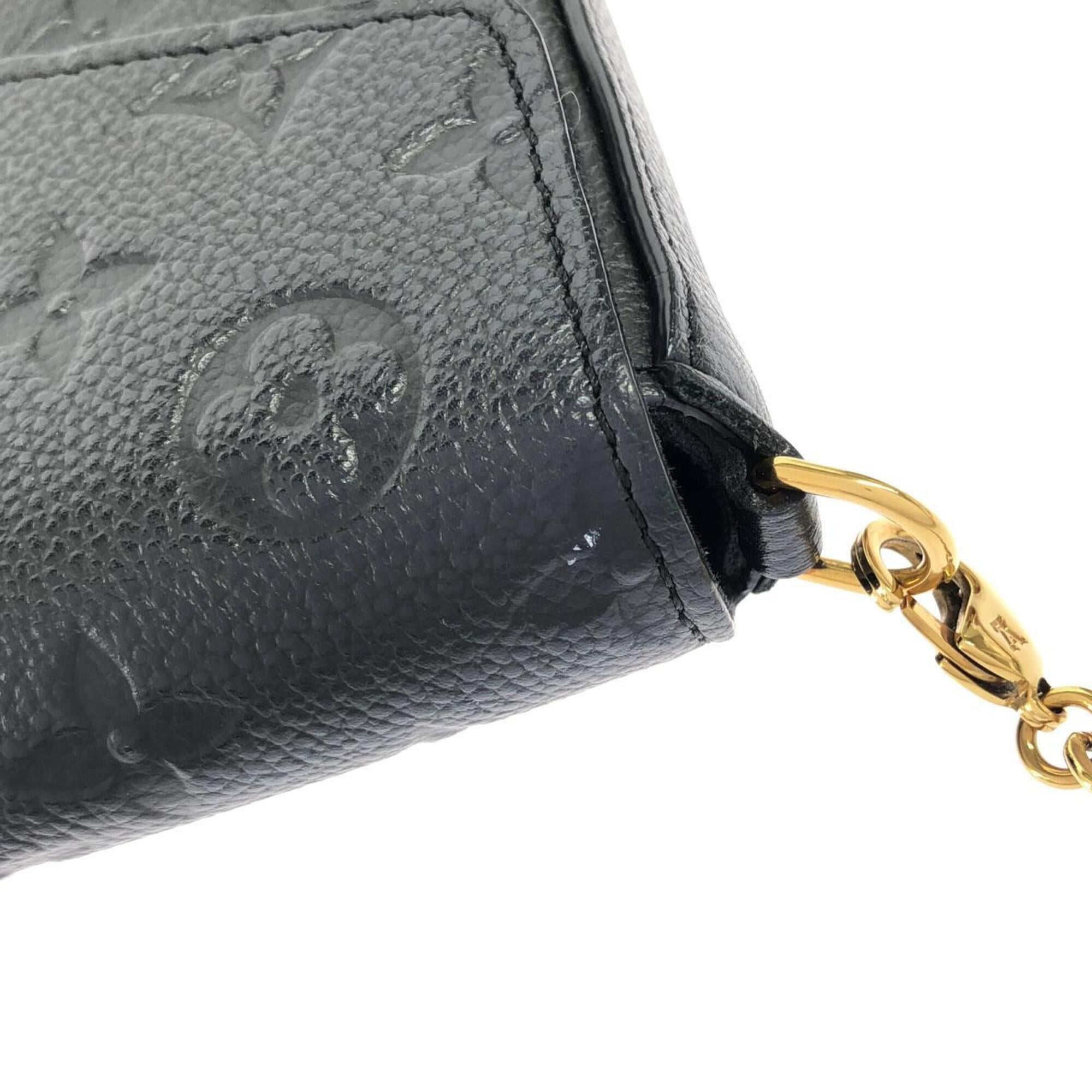 Louis Vuitton Black Leather Pochette Pouch Shoulder Bag (Pre-Owned)