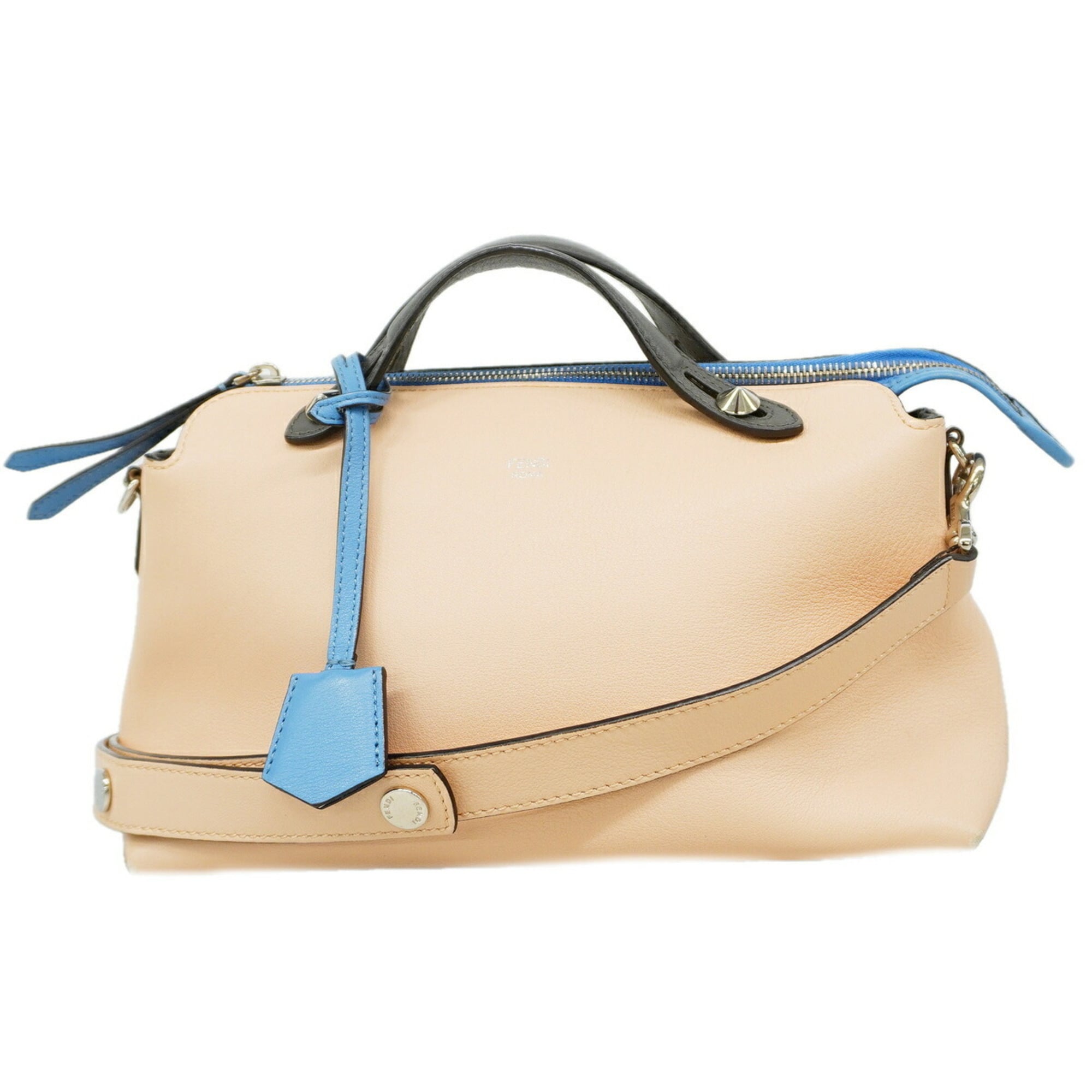 Fendi Pink Beige Leather Handbag (Pre-Owned)