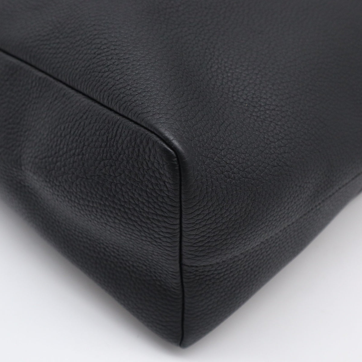 Louis Vuitton Black Gray Leather Tote Bag (Pre-Owned)