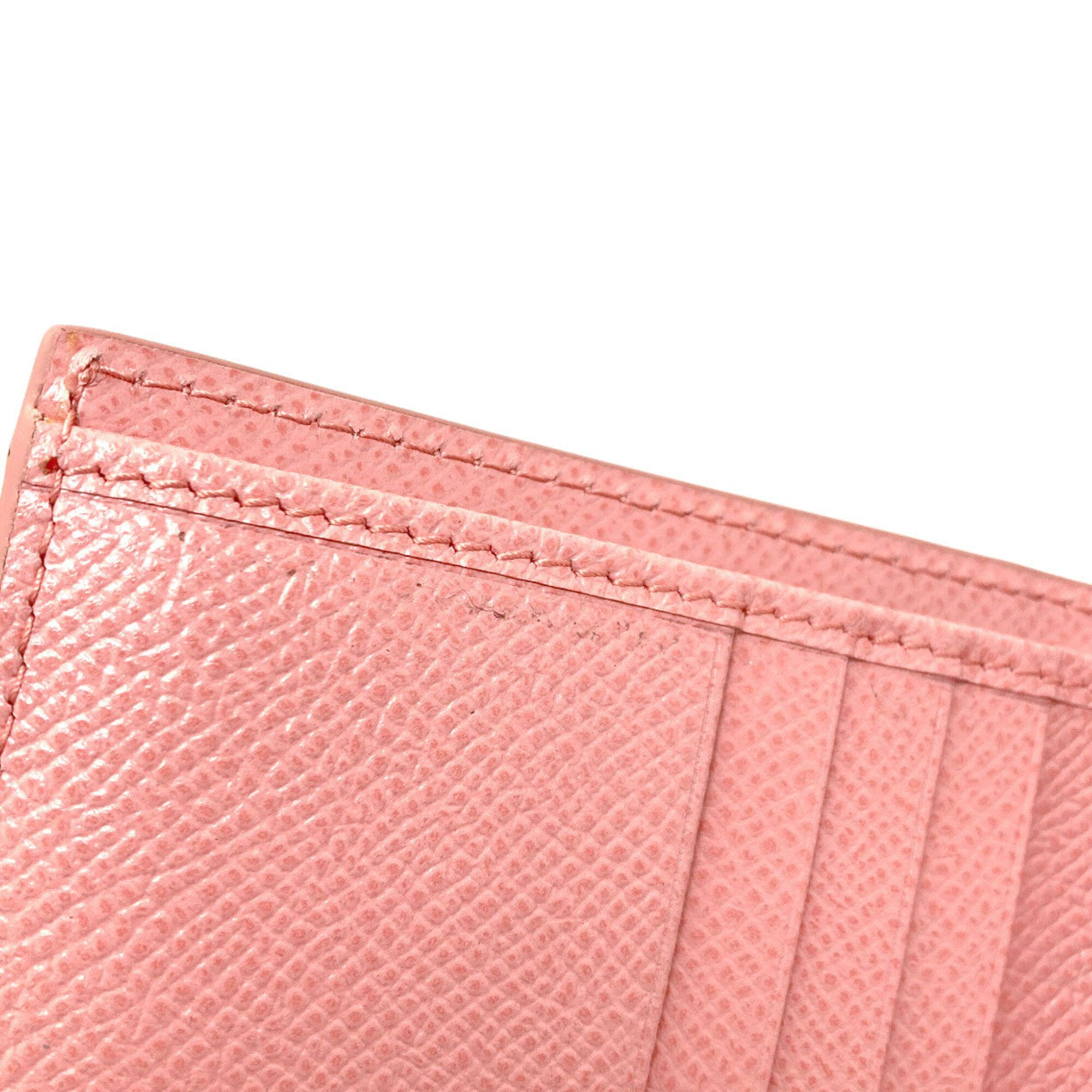 Salvatore Ferragamo Gancini Pink Leather Wallet (Bi-Fold) (Pre-Owned)
