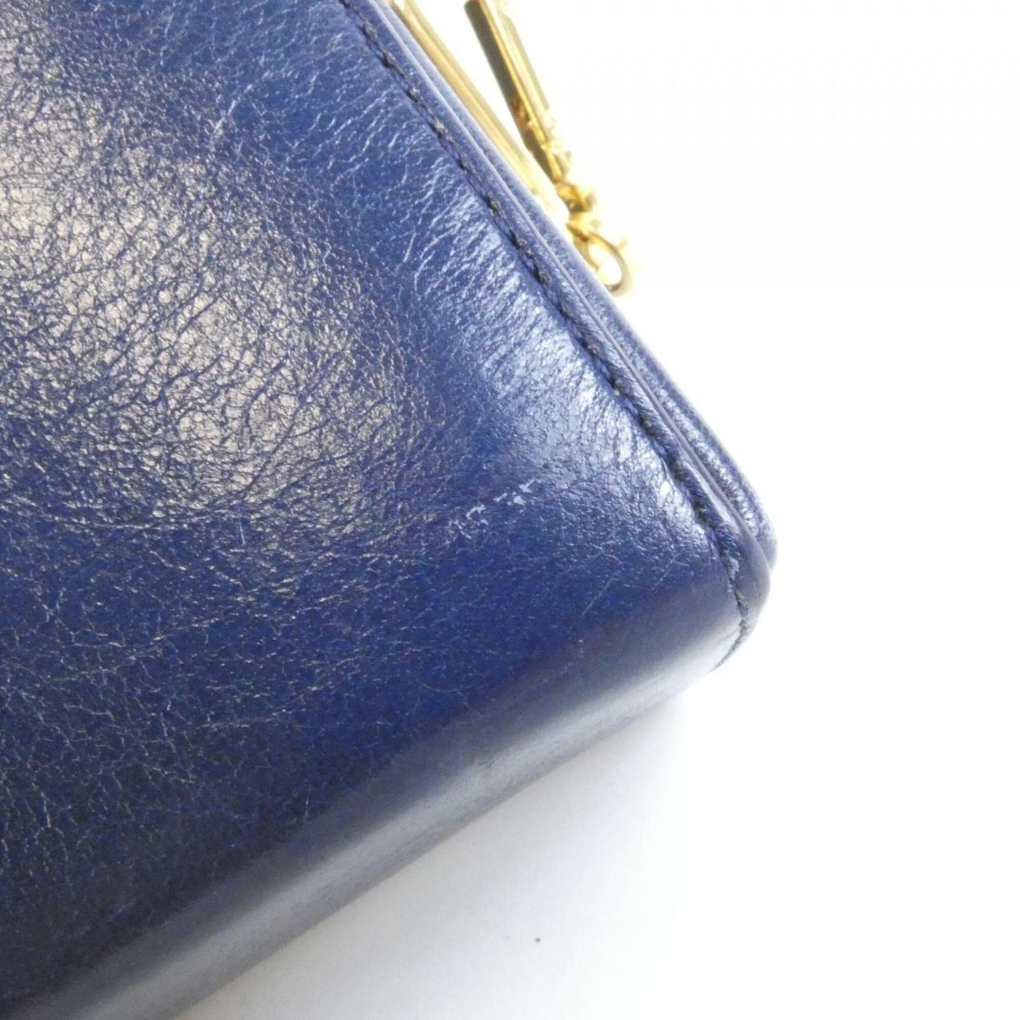 Christian Dior Blue Leather Shoulder Bag (Pre-Owned)