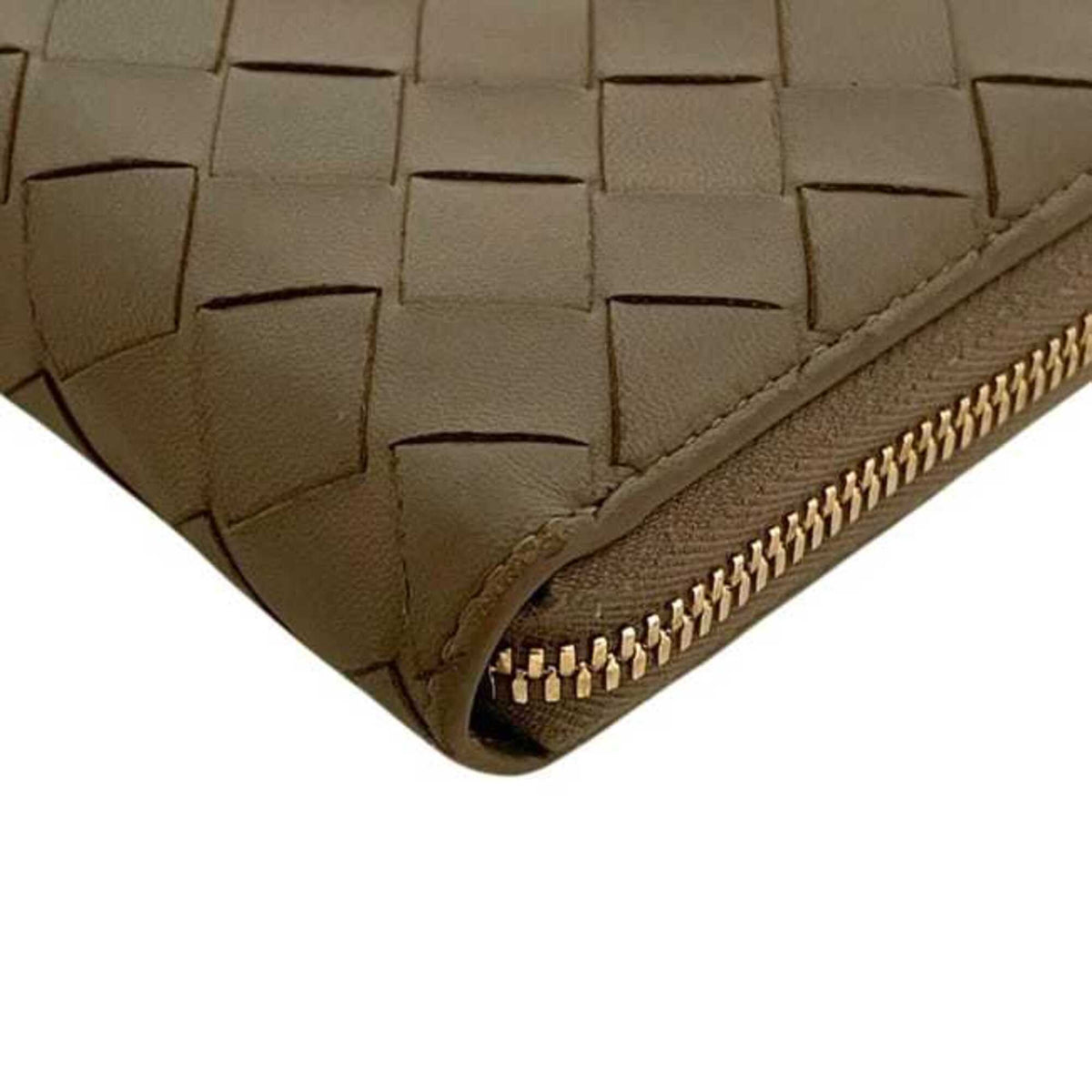 Bottega Veneta Beige Intrecciato Long Wallet (Bi-Fold) (Pre-Owned)