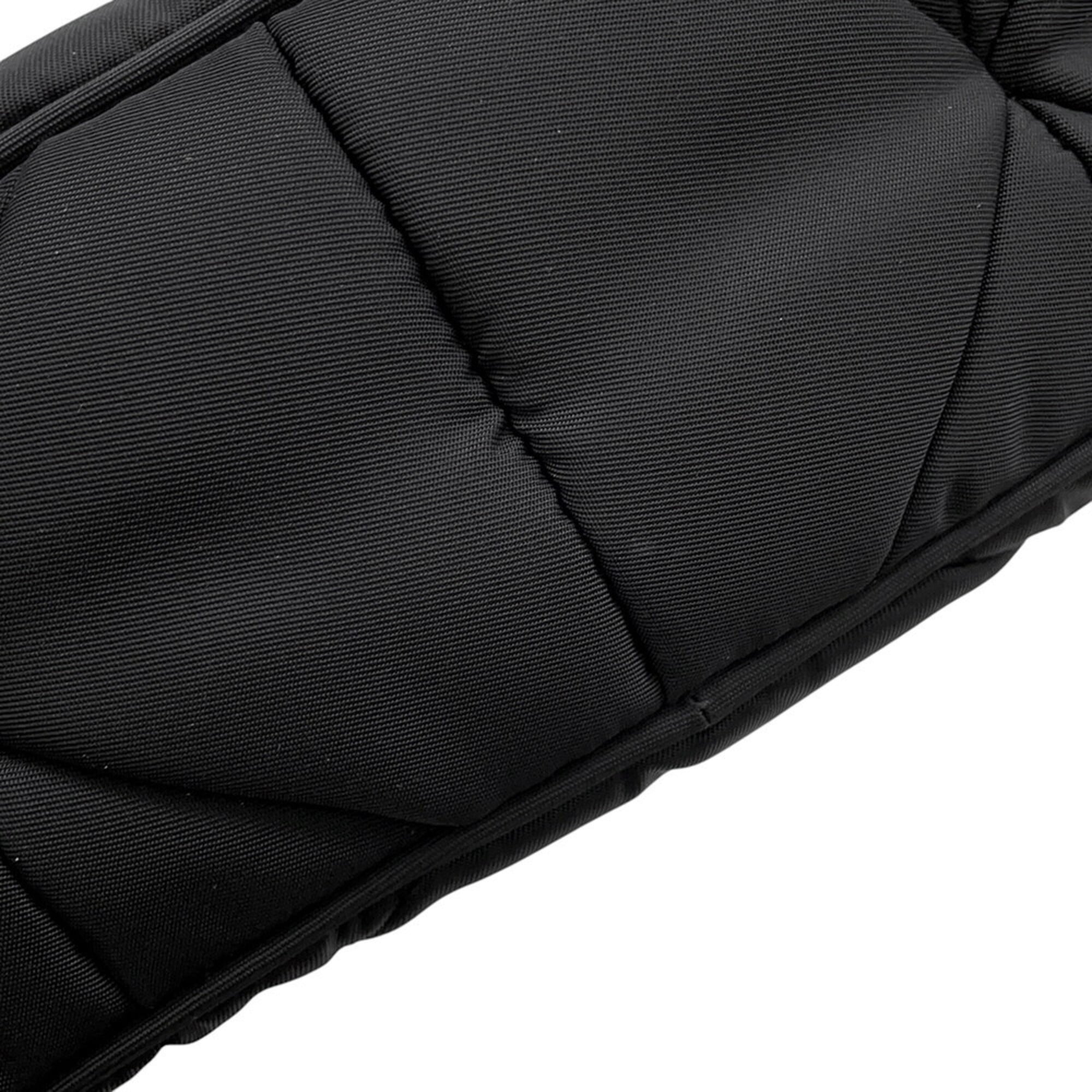 Prada Black Nylon Canvas Handbag Shoulder Bag (Pre-Owned)
