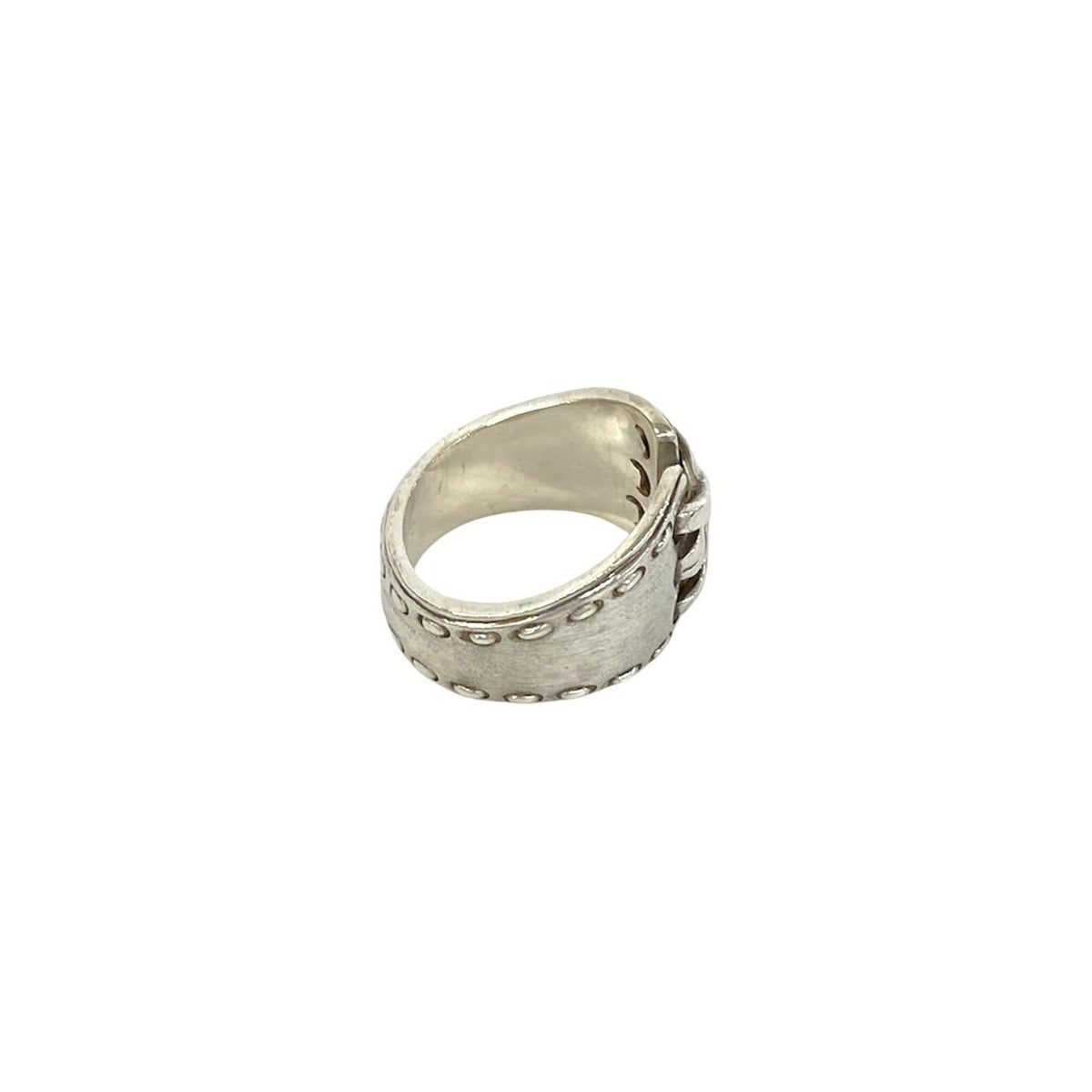 Hermes Silver Silver 925 Band Ring (Pre-Owned)