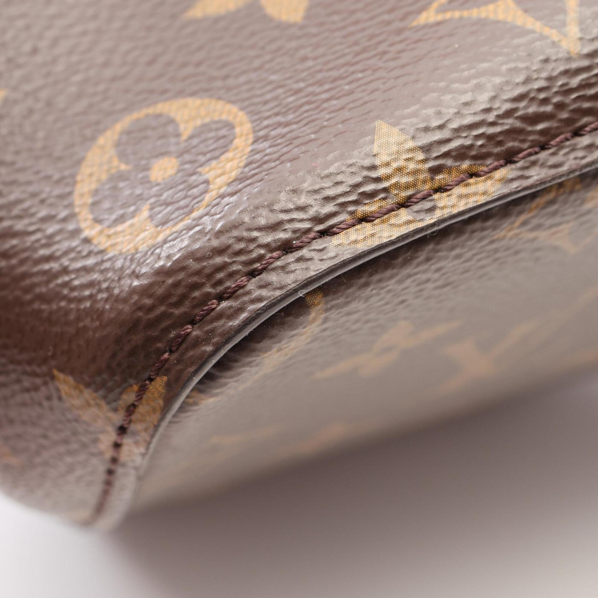 Louis Vuitton Brown Monogram Red Color Coated Canvas Leather Handbag Shoulder Bag (Pre-Owned)