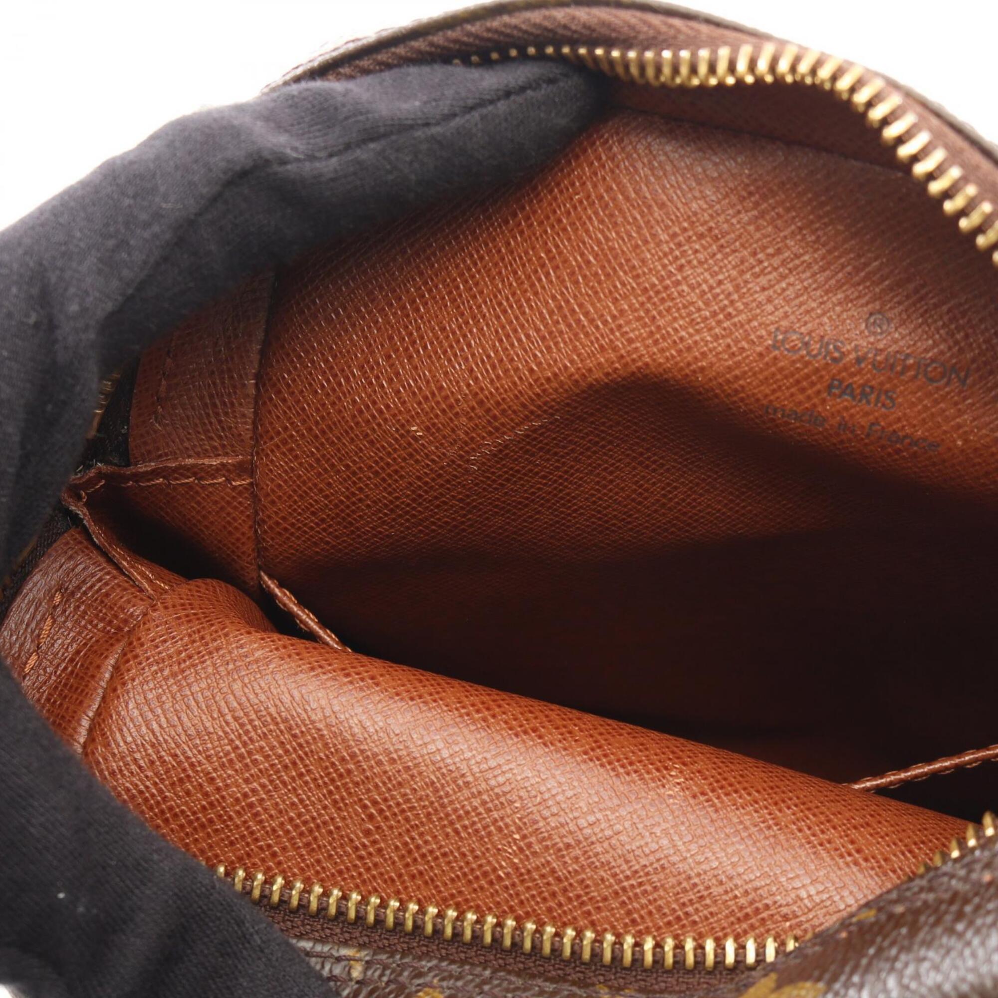 Louis Vuitton Brown Monogram Coated Canvas Leather Handbag Shoulder Bag (Pre-Owned)