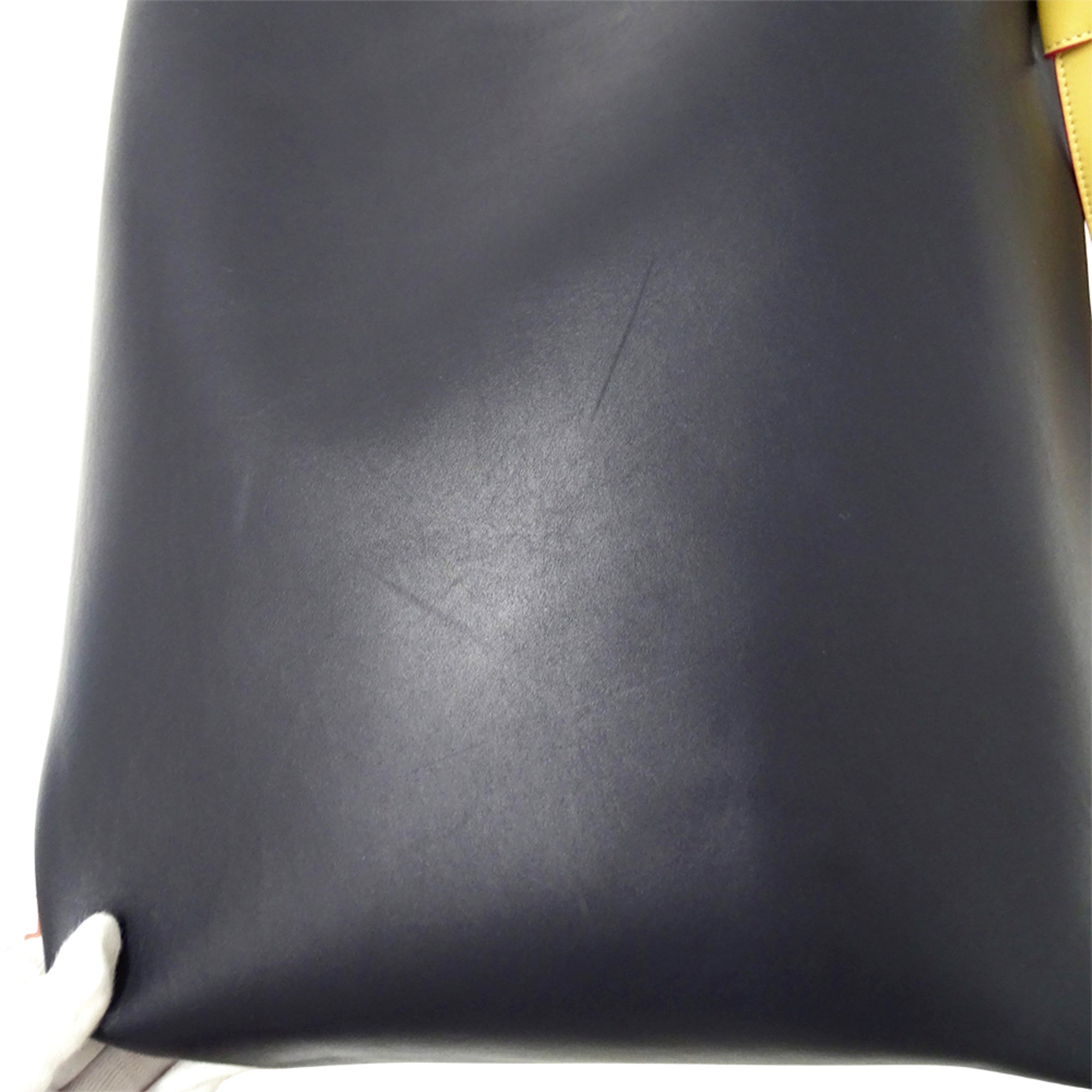 Celine Navy Orange Leather Handbag Pouch Shoulder Bag Tote Bag (Pre-Owned)