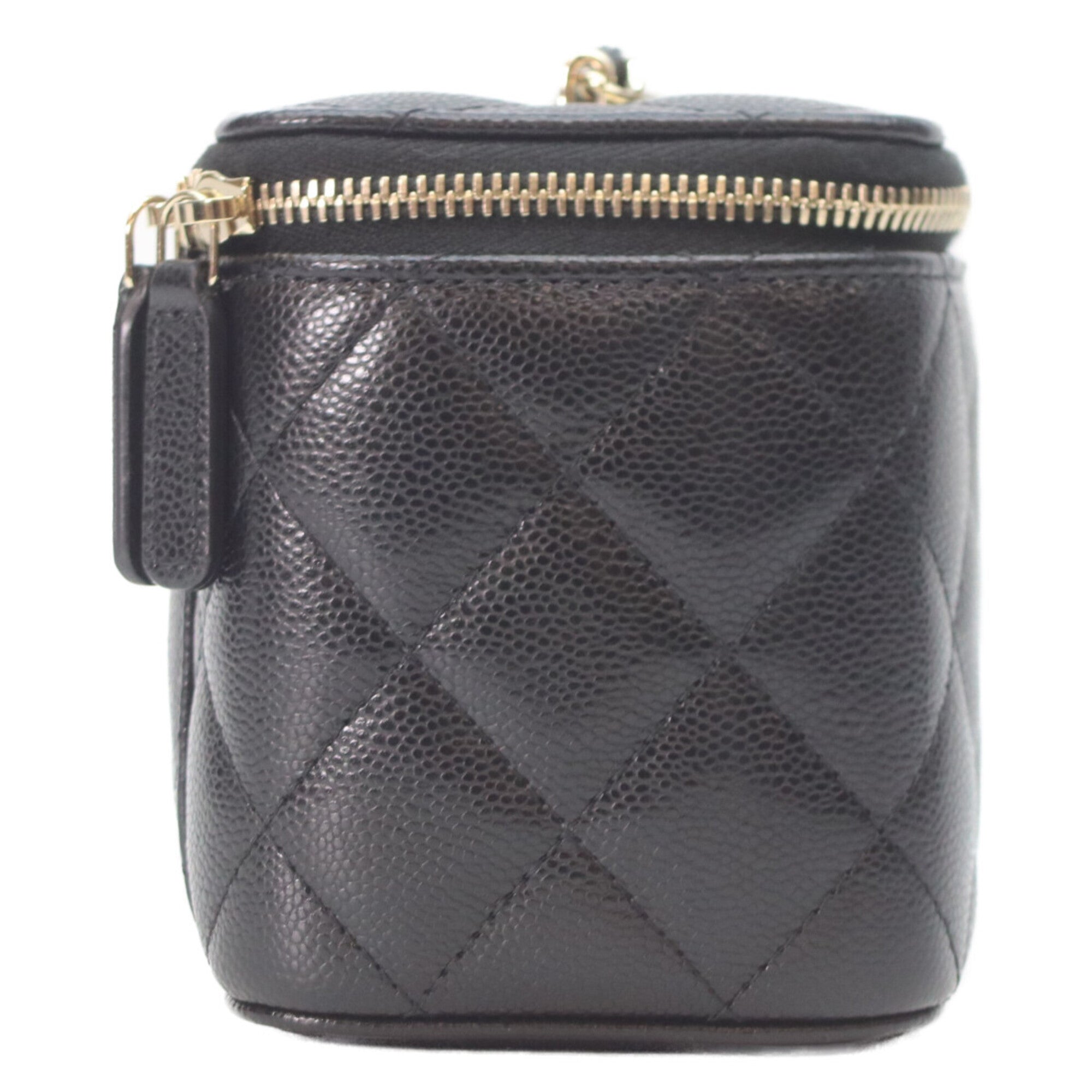 Chanel Black Grained Calfskin Shoulder Bag (Pre-Owned)