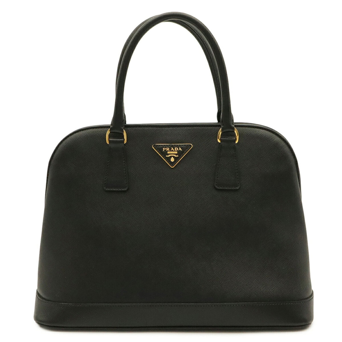 Prada Saffiano Black Nero Leather Handbag Shoulder Bag Tote Bag (Pre-Owned)