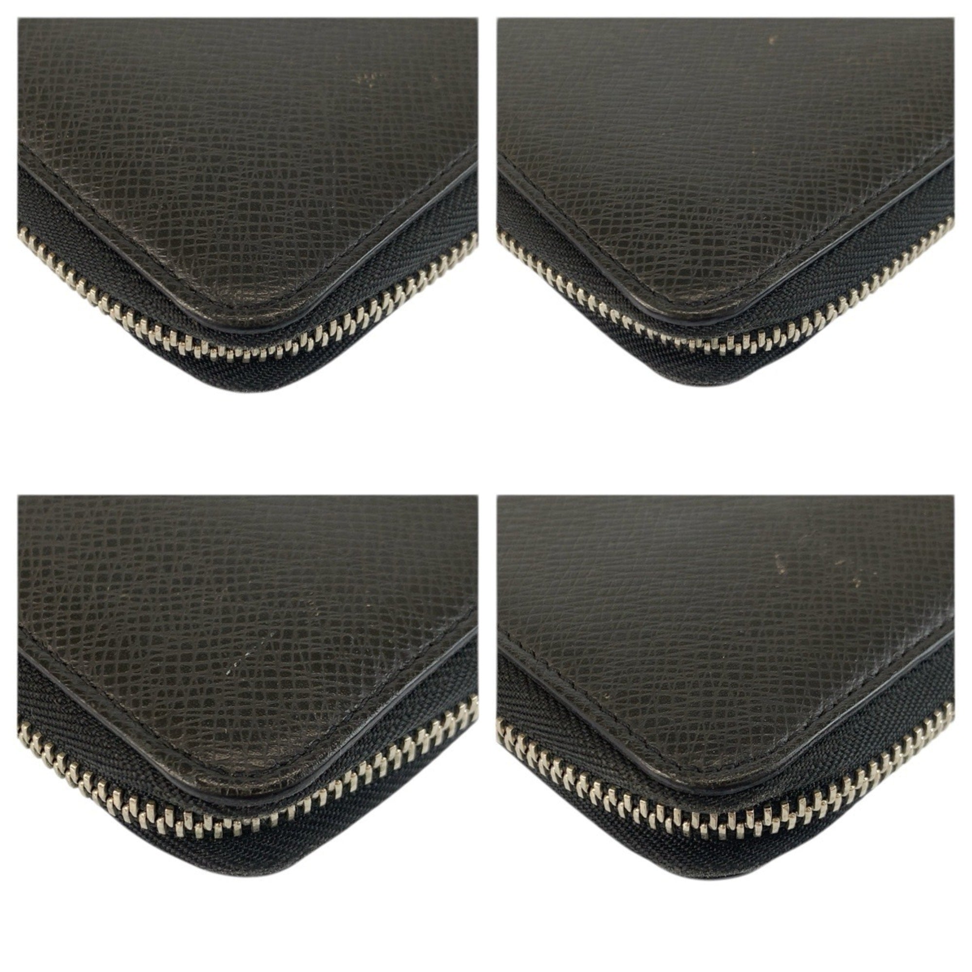 Louis Vuitton Black Noir Leather Long Wallet (Bi-Fold) (Pre-Owned)