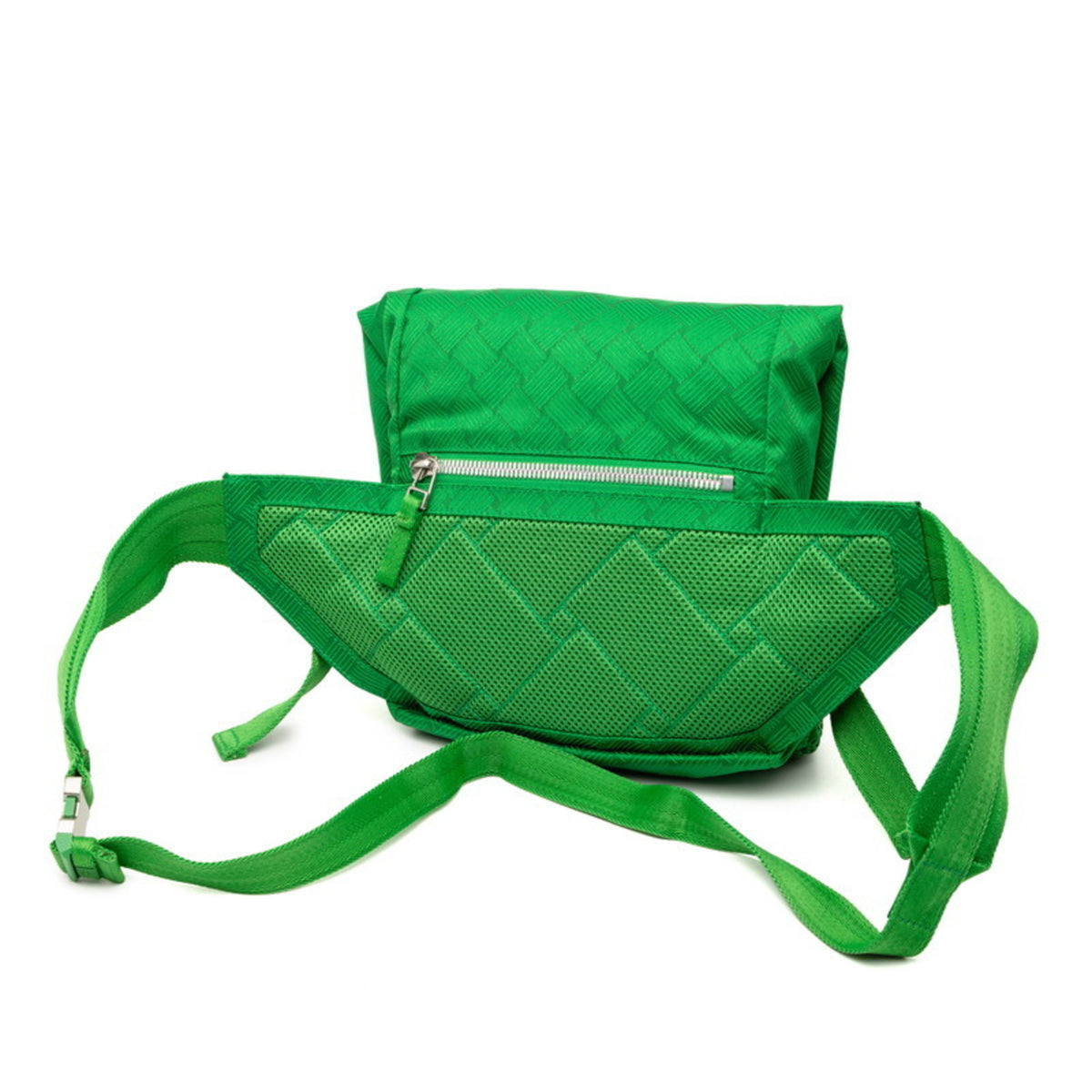 Bottega Veneta Green Nylon Sling Bag (Pre-Owned)