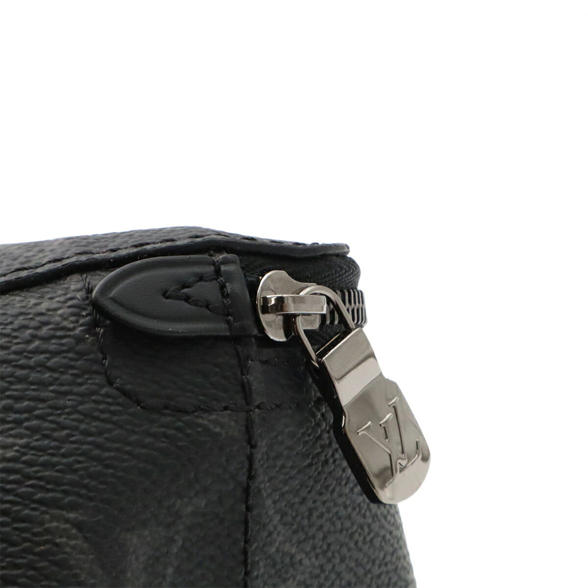 Louis Vuitton Black Gray Monogram Eclipse Canvas Leather Pouch (Pre-Owned)