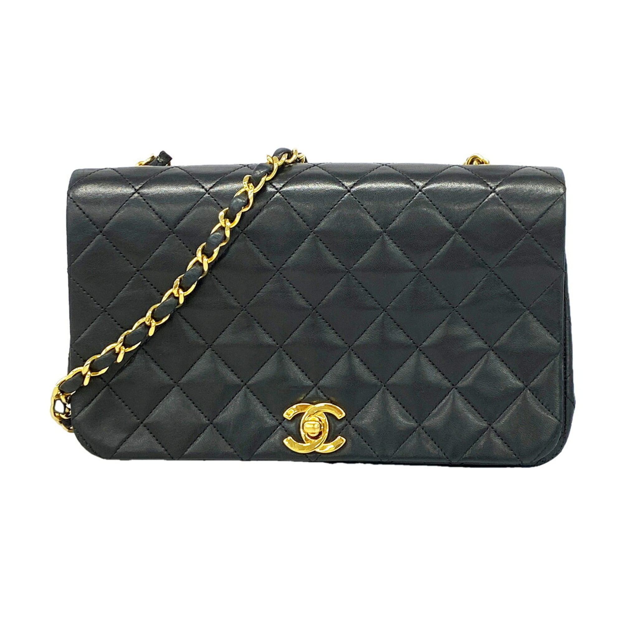 Chanel Black Leather Shoulder Bag (Pre-Owned)