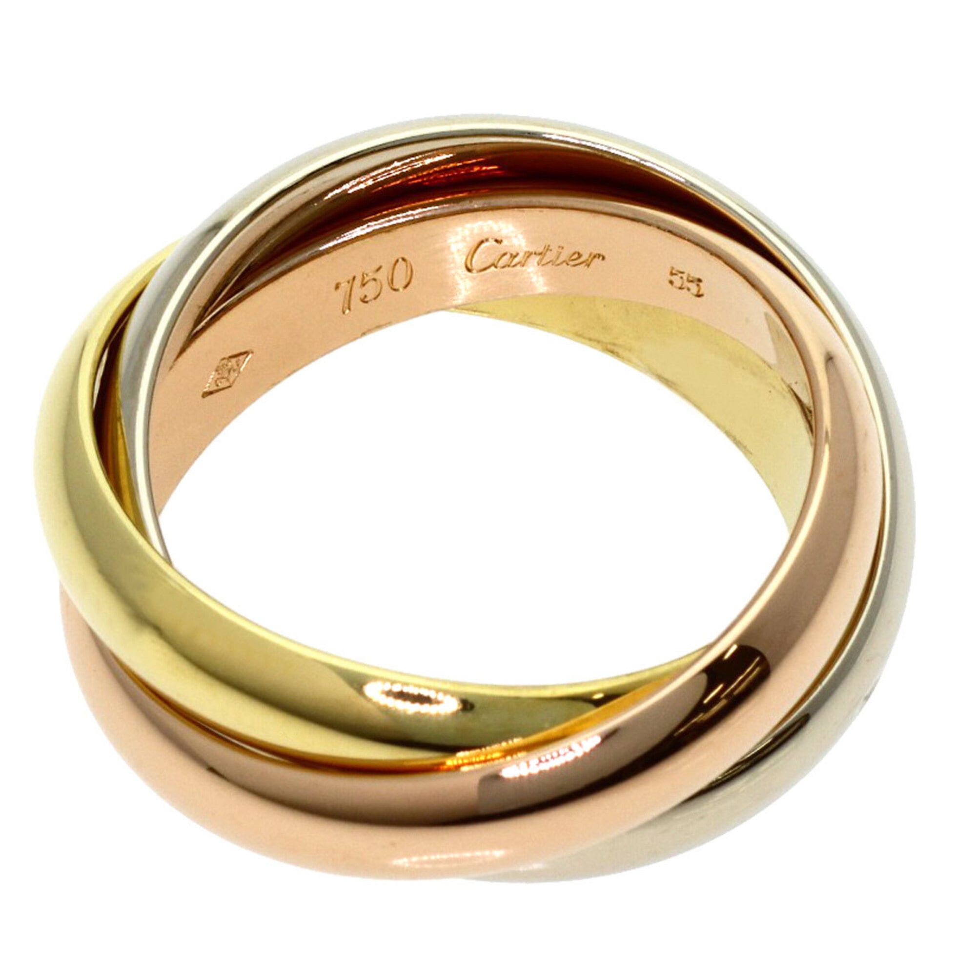 Cartier Trinity Yellow Gold (18K) Pink Gold (18K) White Gold (18K) Band Ring (Pre-Owned)