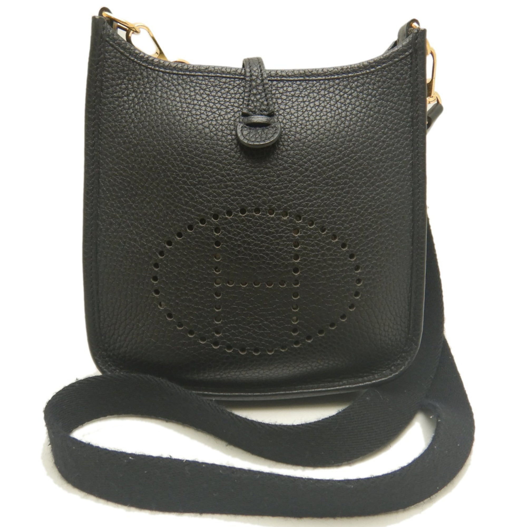 Hermes Evelyne Brown Taurillon Clemence Leather Shoulder Bag (Pre-Owned)