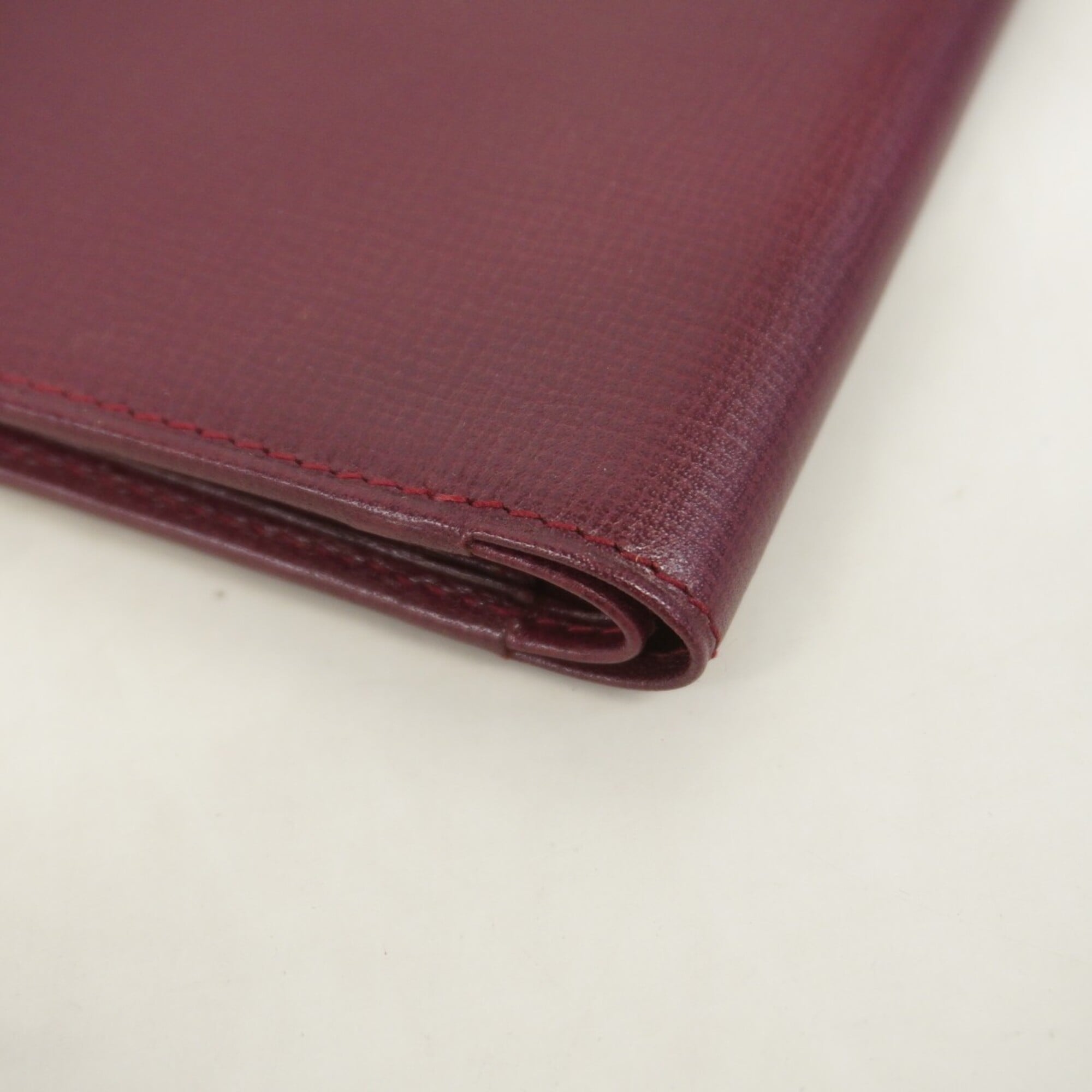 Cartier Bordeaux Leather Wallet (Bi-Fold) (Pre-Owned)